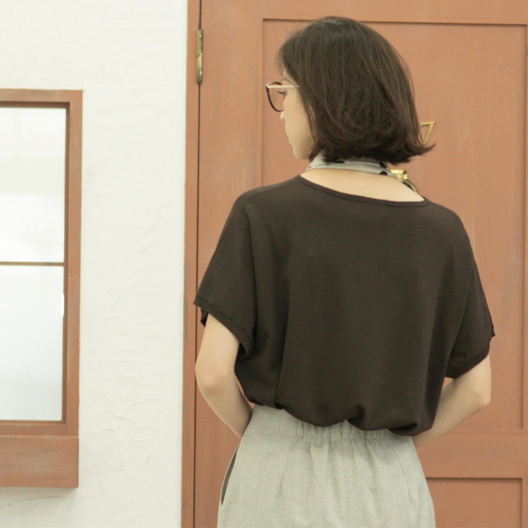 OPAQUE.CLIP「《6色展開／S-LLサイズ》ドルマンスリーブニット【UV／接触冷感／洗濯機洗い可／抗ピル】」|ニット・セーター|