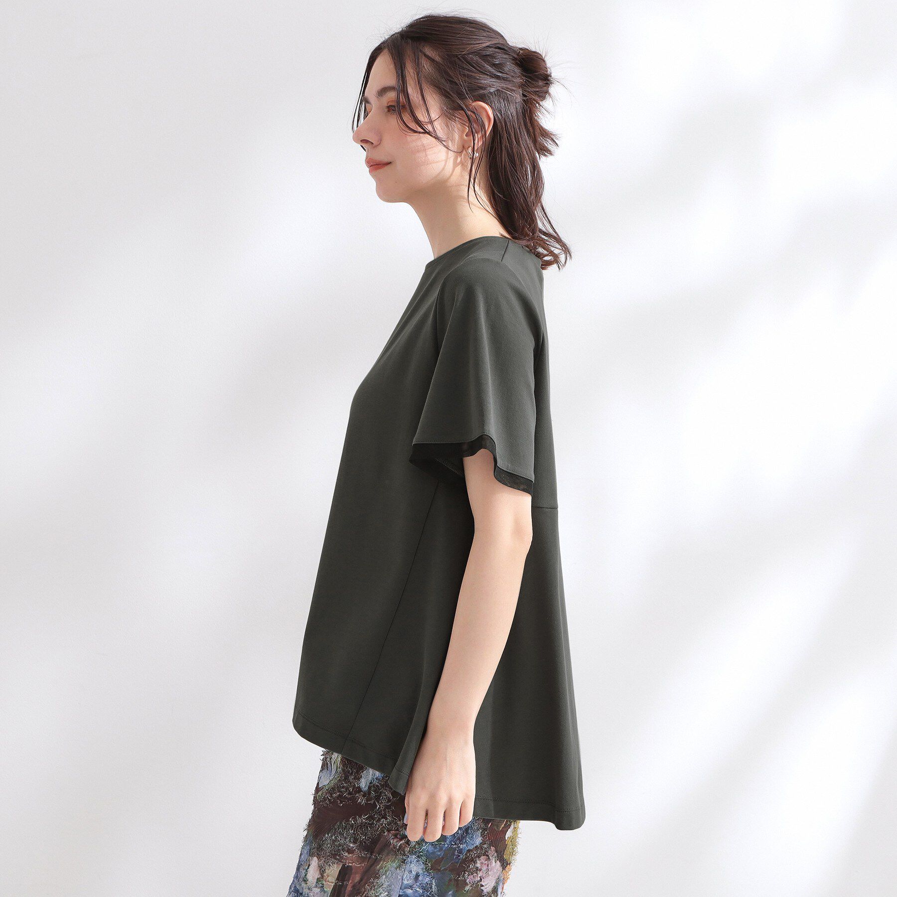 OPAQUE.CLIP「【接触冷感／UV】着る冷感スーパーアイス ペプラムカットソー《洗濯機OK》」|Tシャツ・カットソー|