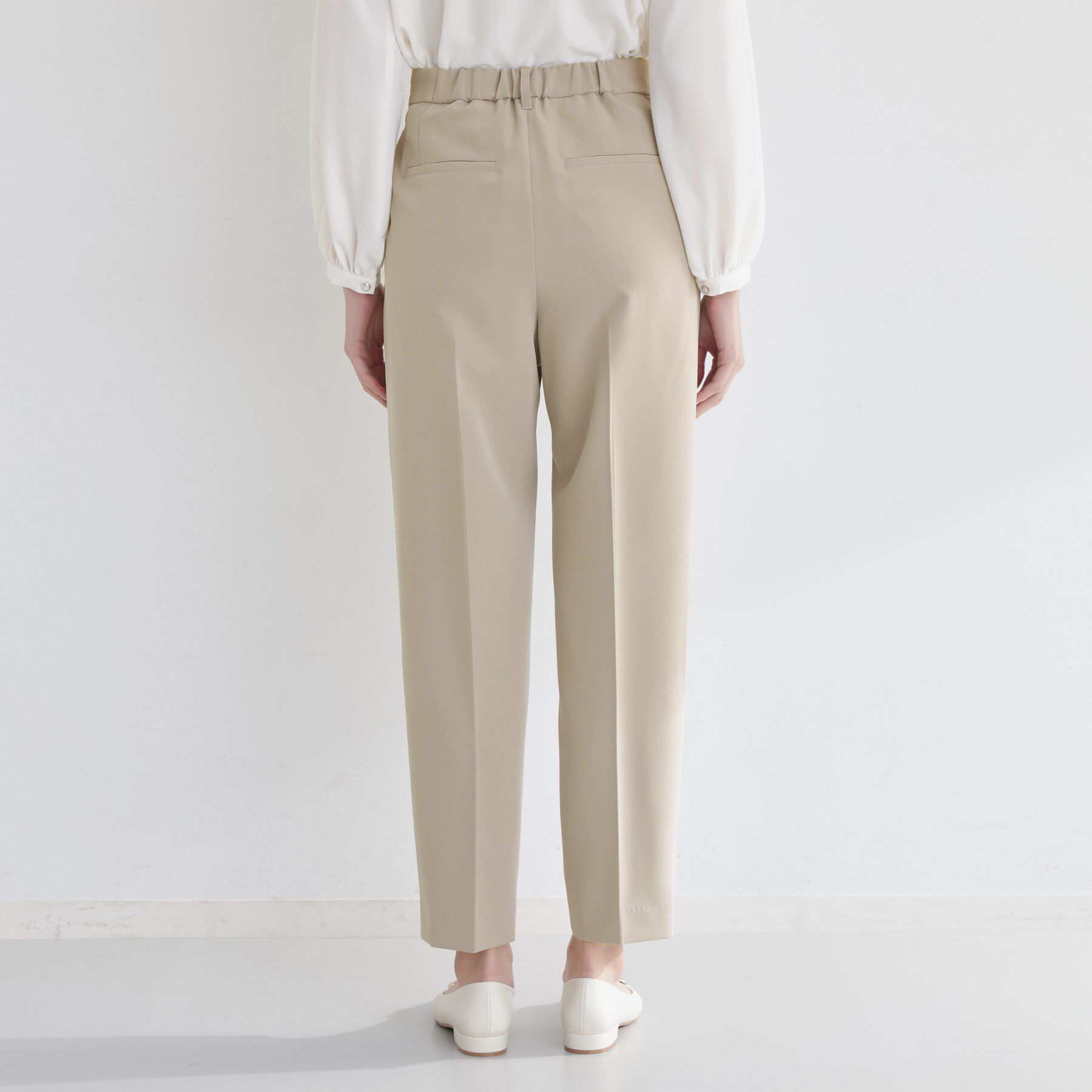 THE SHOP TK「【通勤スタイルに】美脚シルエット ダブルクロステーパードパンツ/セットアップ可」|その他|