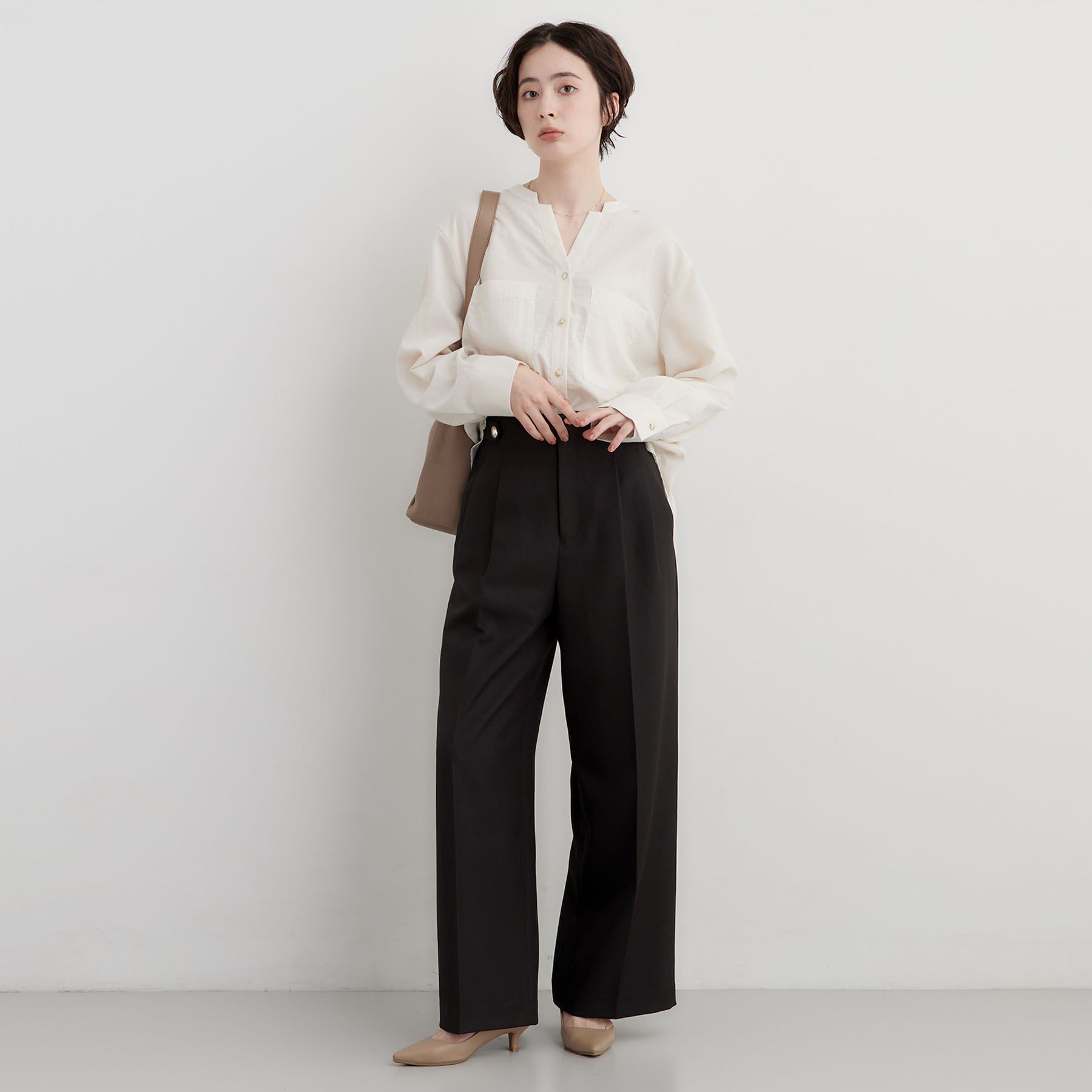 THE SHOP TK「【ウエスト位置を高く見せる】チェック柄アソートワイドパンツ」|その他|