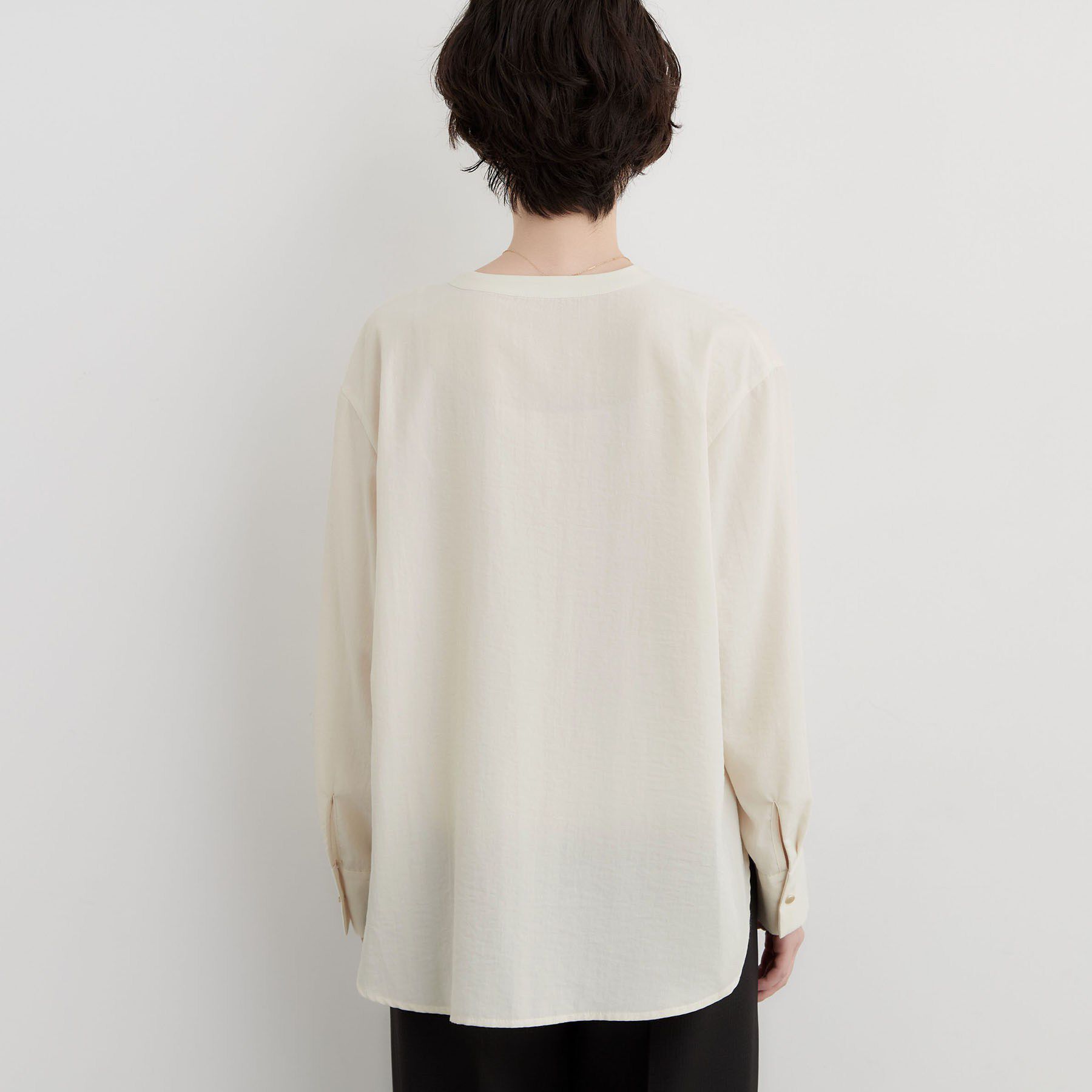 THE SHOP TK「【刻みネックですっきり見え】Wポケット金ボタンシャツ」|シャツ・ブラウス|