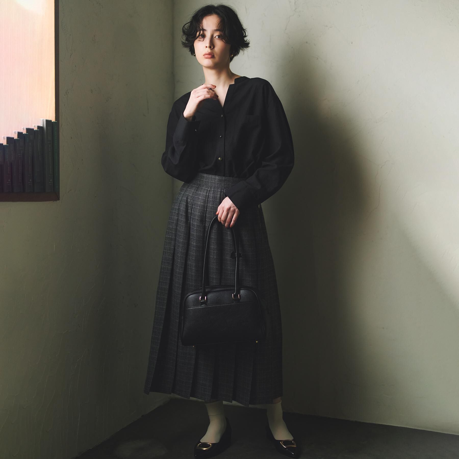 THE SHOP TK「【刻みネックですっきり見え】Wポケット金ボタンシャツ」|シャツ・ブラウス|