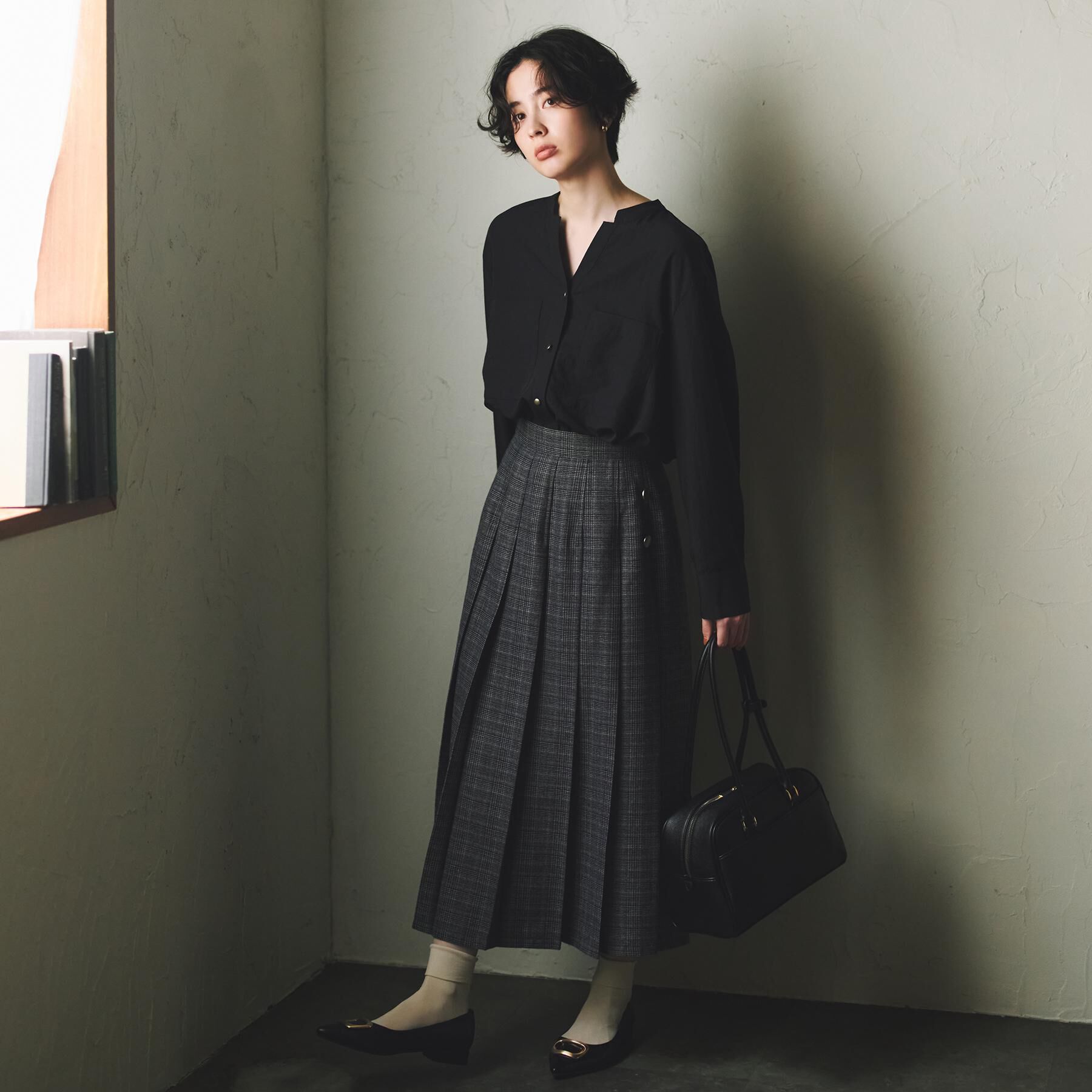 THE SHOP TK「【刻みネックですっきり見え】Wポケット金ボタンシャツ」|シャツ・ブラウス|