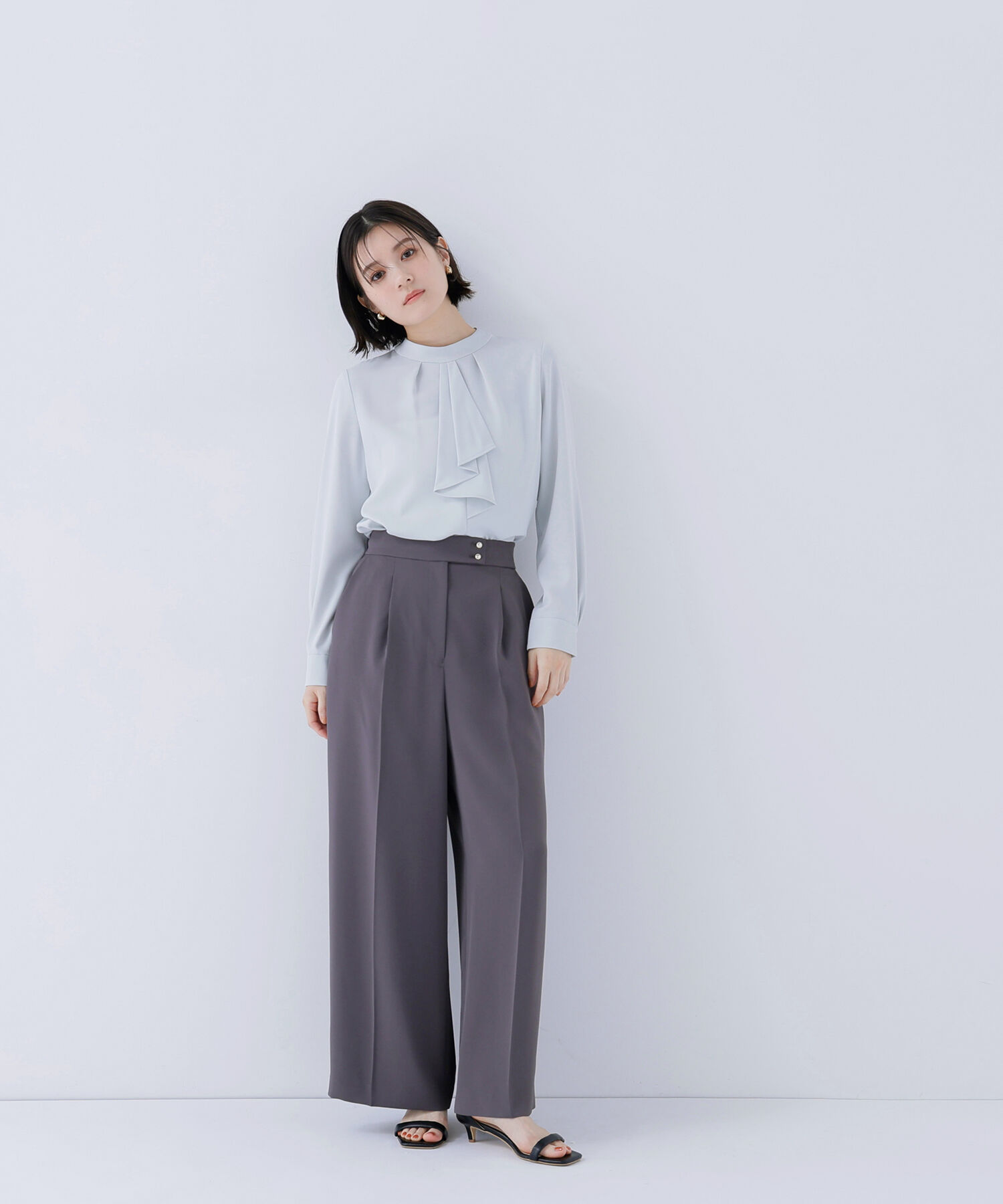  「メタルポイントワイドパンツ」|その他|モカチャコー 1