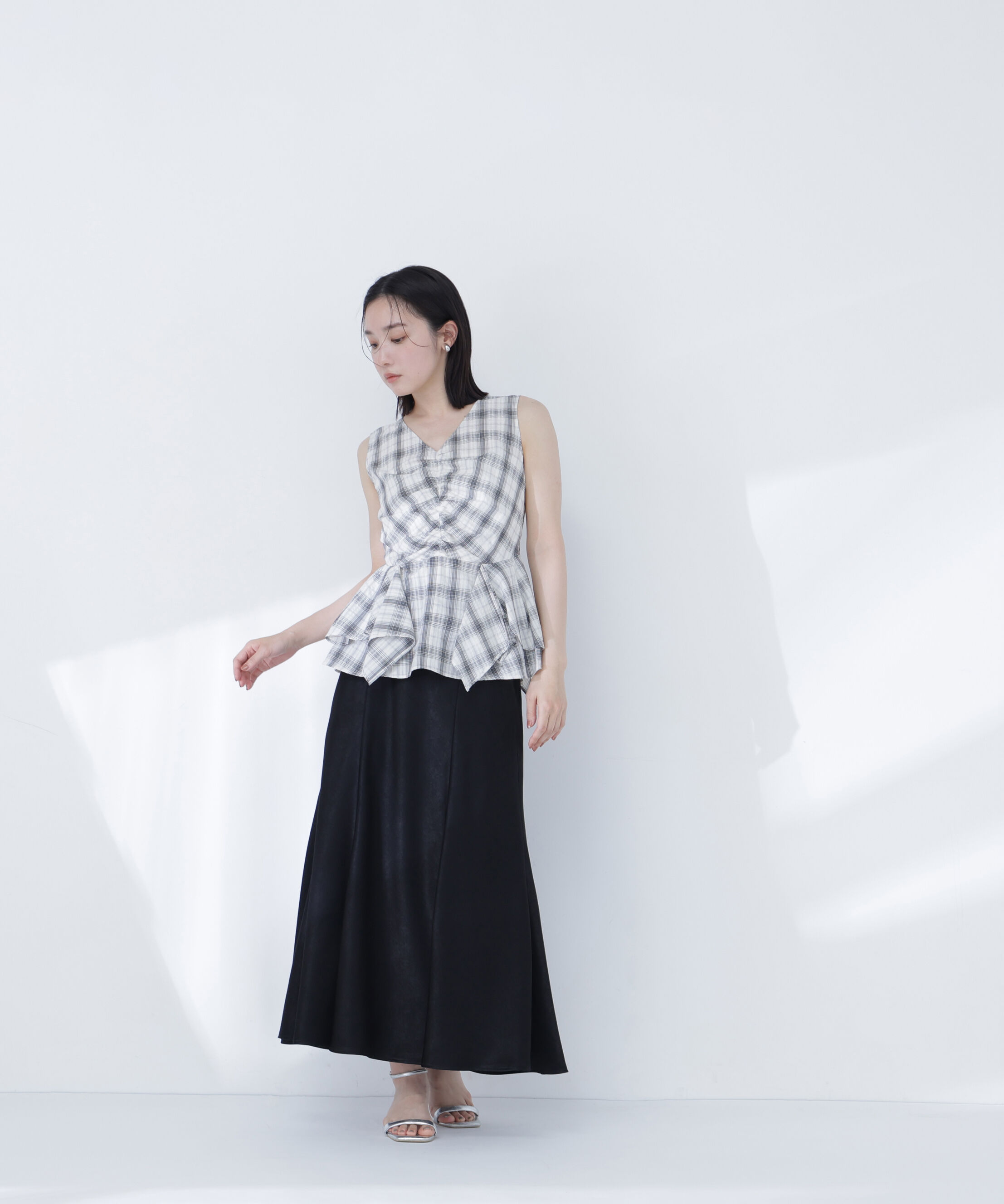  「バイアスサテンナロースカート」|スカート|