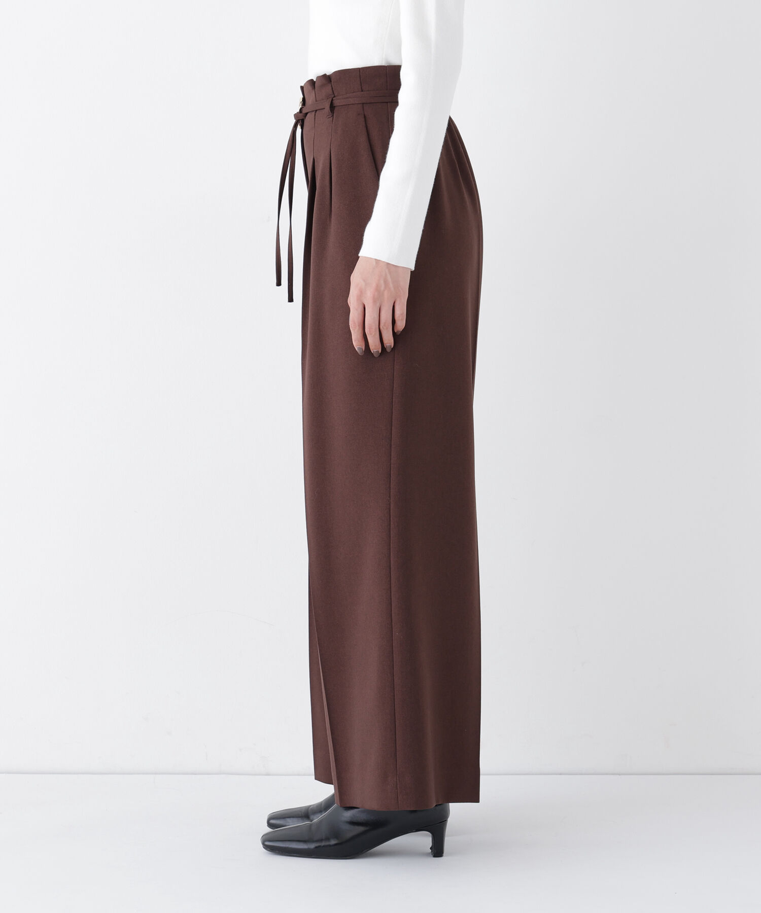  「ダブルベルトワイドパンツ」|その他|
