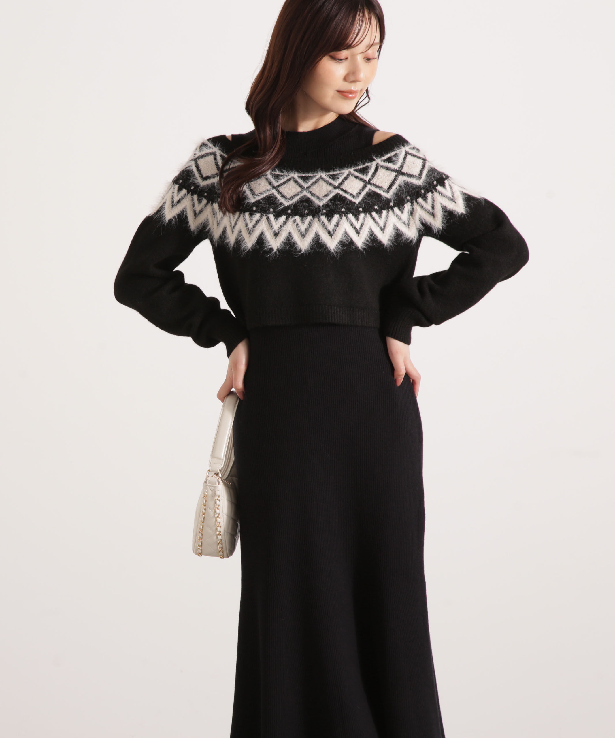 PROPORTION BODY DRESSING「ノルディックニットSETUP ワンピース 25AW」|ワンピース|