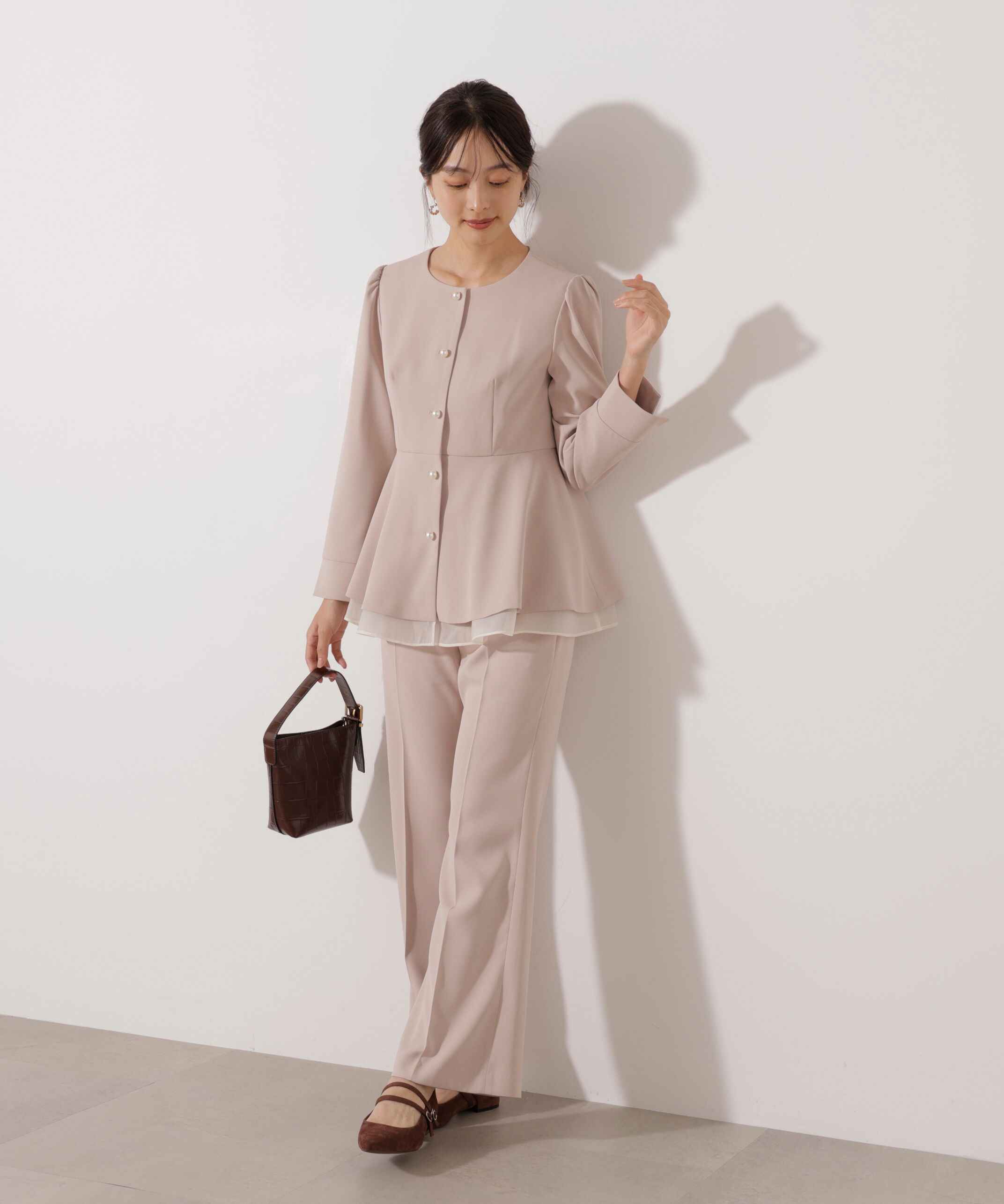 PROPORTION BODY DRESSING「＜セットアップ対応＞ペプラムジャケット」|ブルゾン・スタジャン|