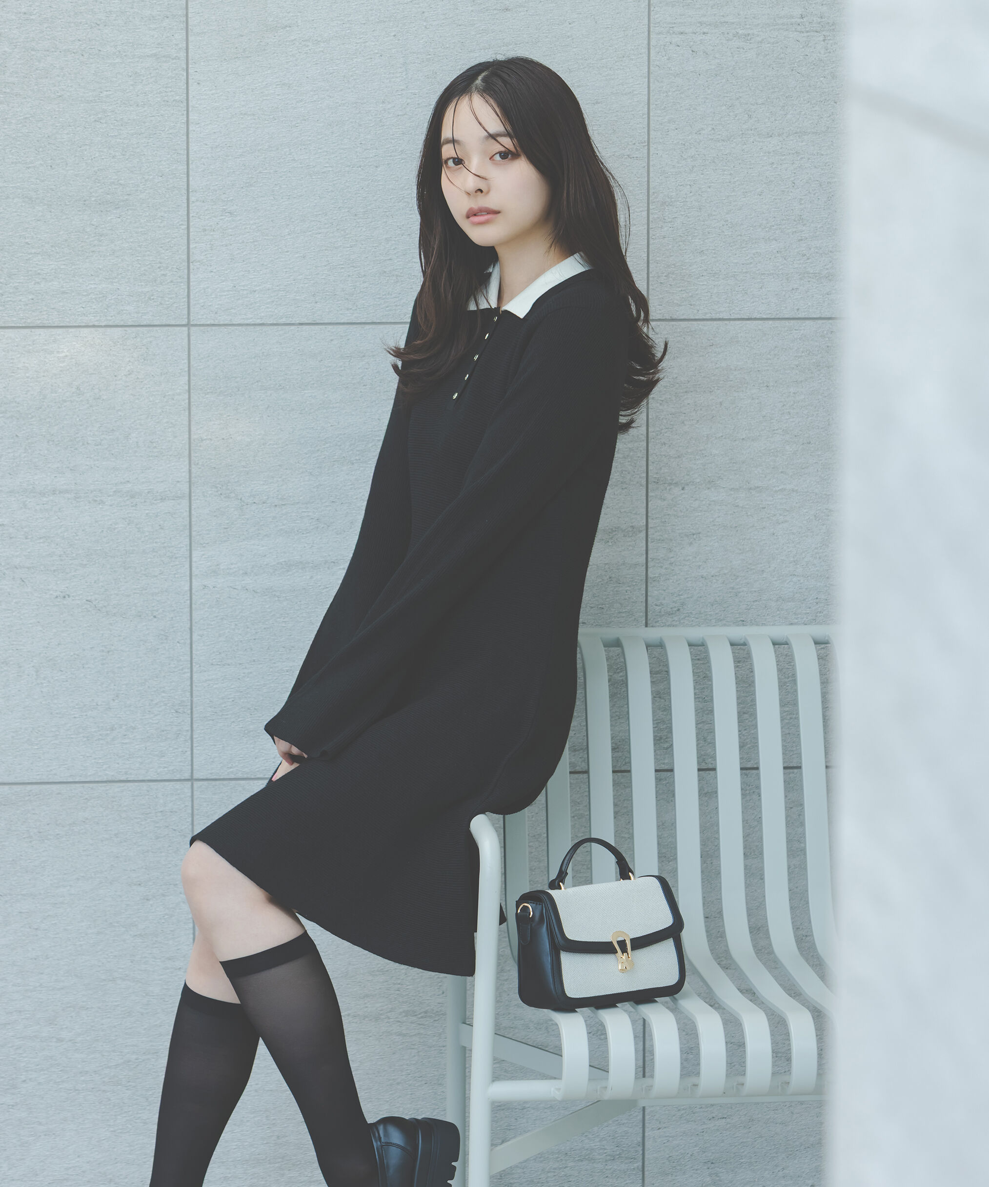 PROPORTION BODY DRESSING「《EDIT COLOGNE》ポロミニニットワンピース」|ワンピース|