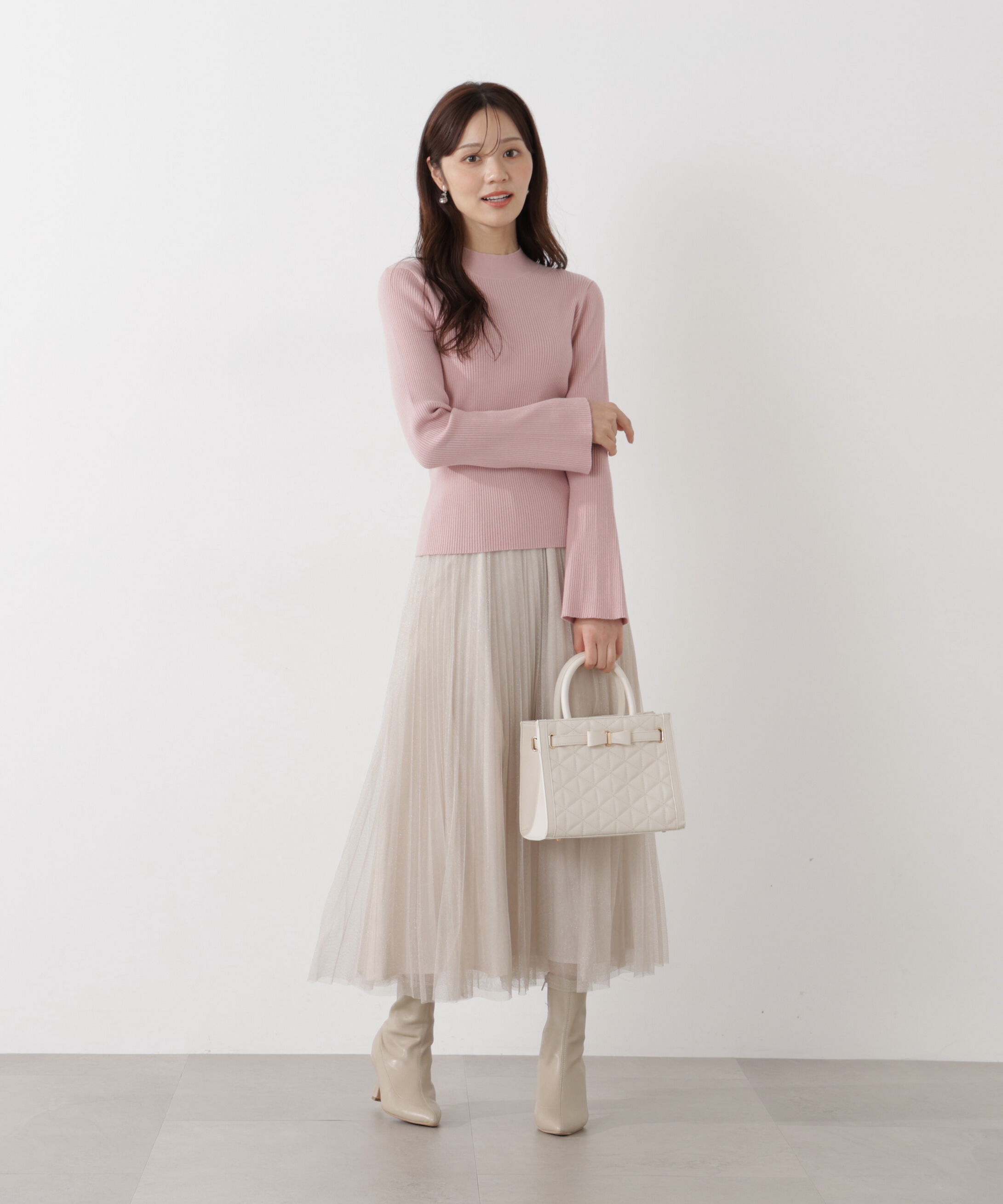 PROPORTION BODY DRESSING「《EDIT COLOGNE》ラメプリーツスカート26SS」|スカート|