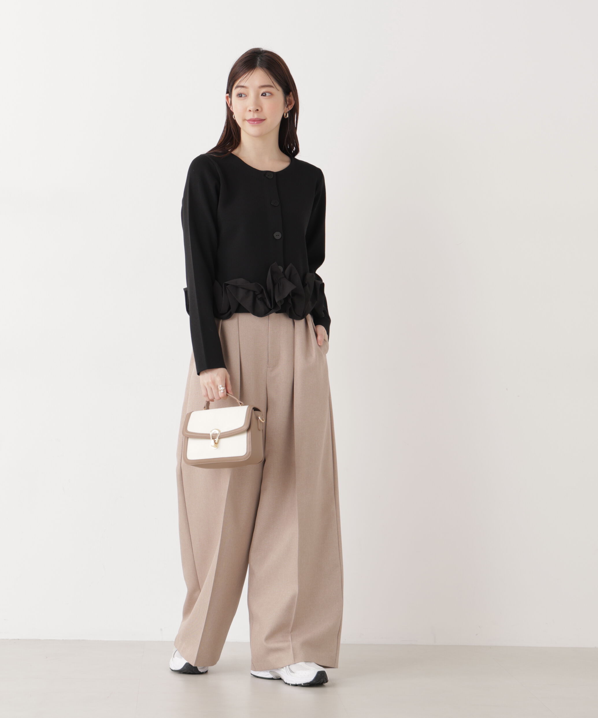 PROPORTION BODY DRESSING「〈a/mie〉ホイップペプラムニット　26SS」|カーディガン|