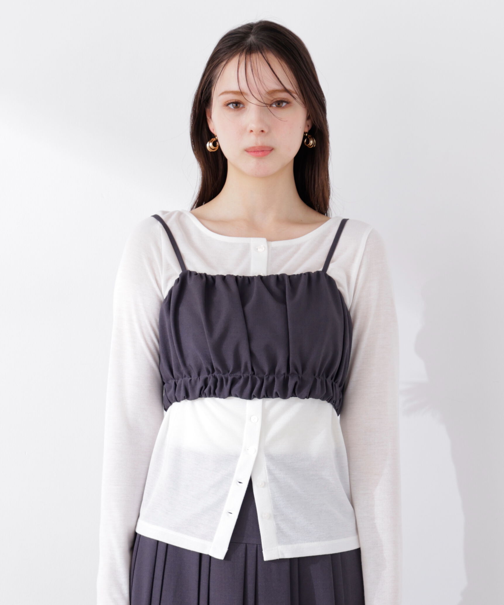 PROPORTION BODY DRESSING「ギャザービスチェ　26SS」|シャツ・ブラウス|
