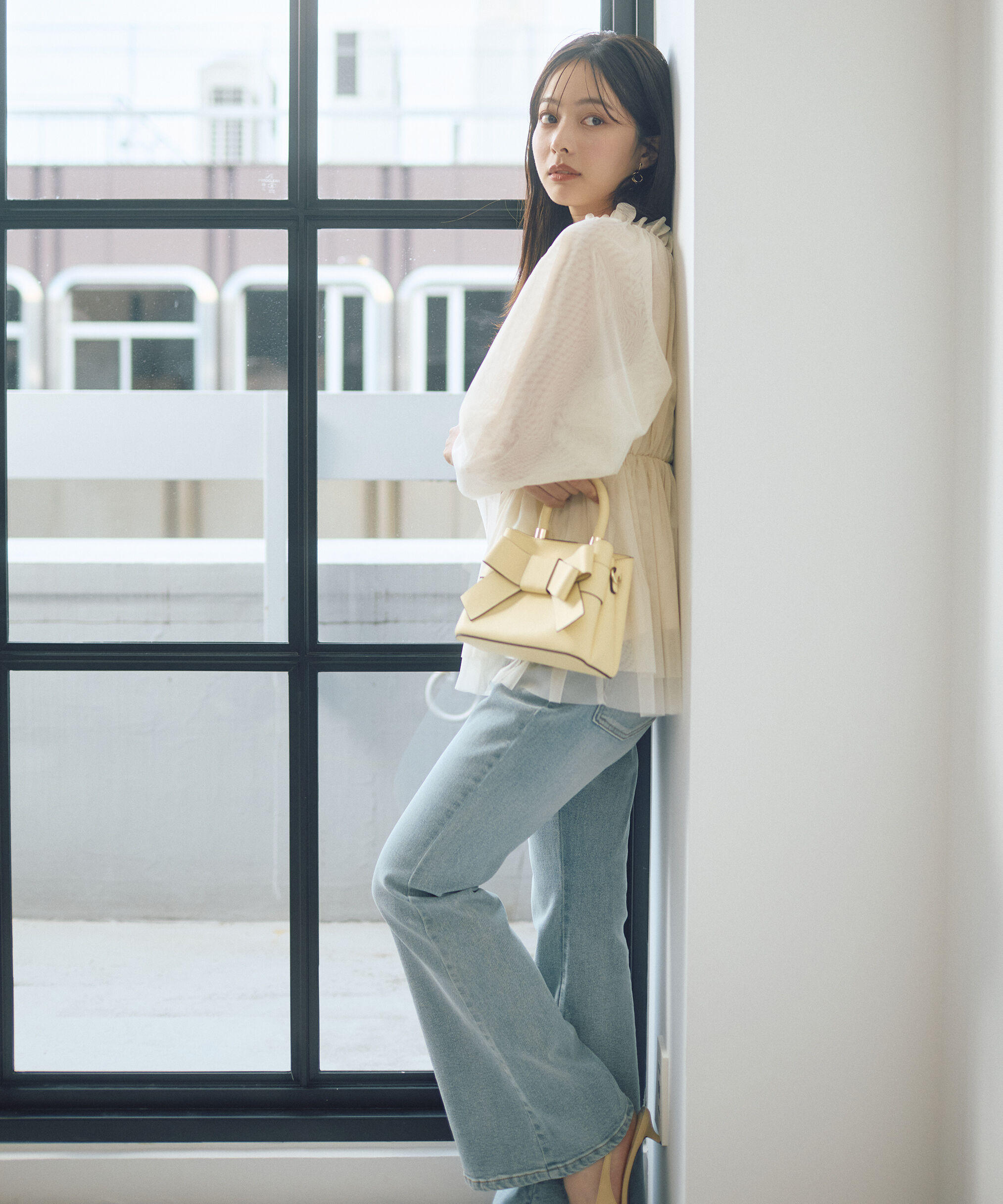 PROPORTION BODY DRESSING「チュールスリーブフレアブラウス　26SS」|シャツ・ブラウス|