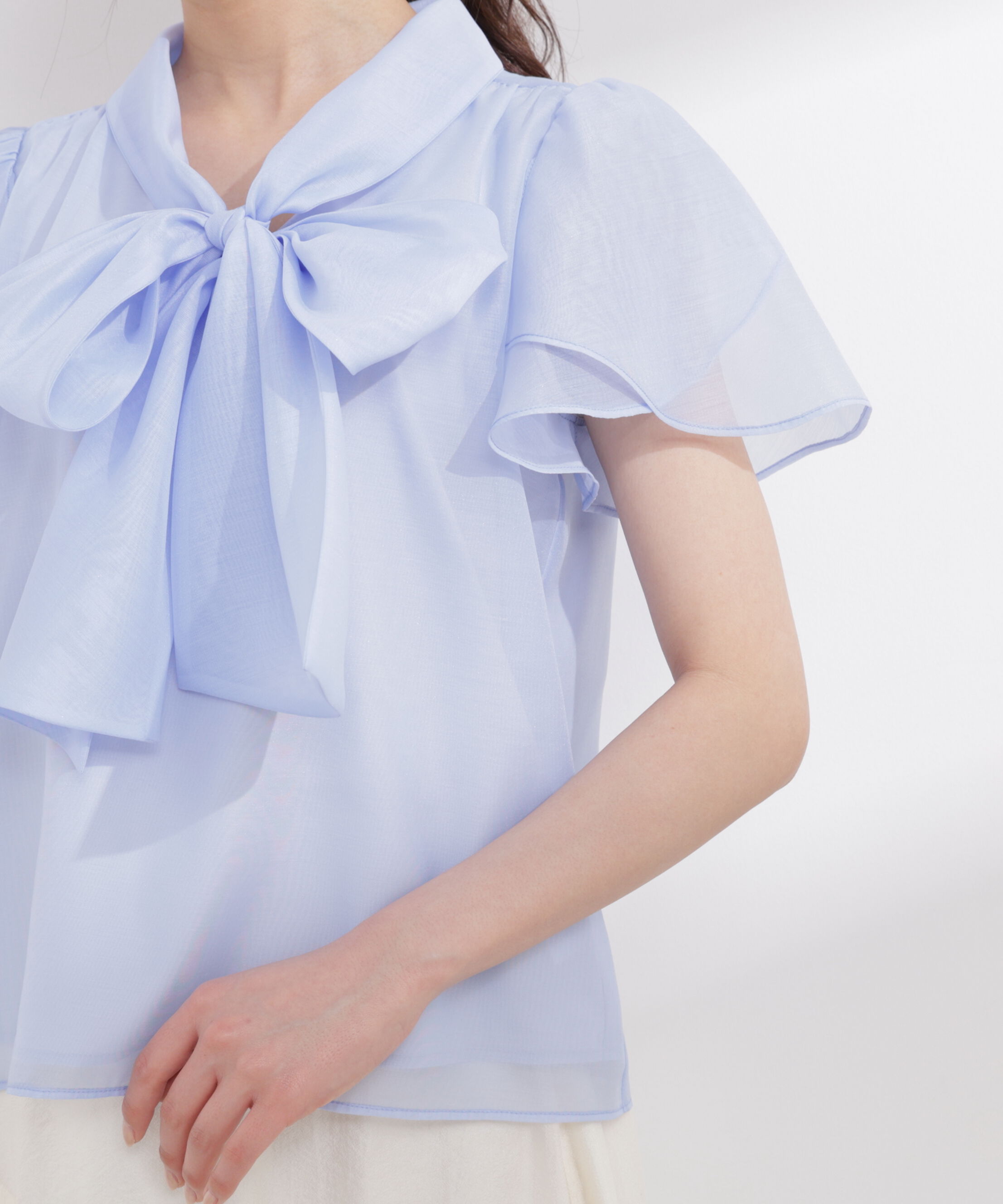 PROPORTION BODY DRESSING「チューリップ袖リボンブラウス 26SS」|シャツ・ブラウス|