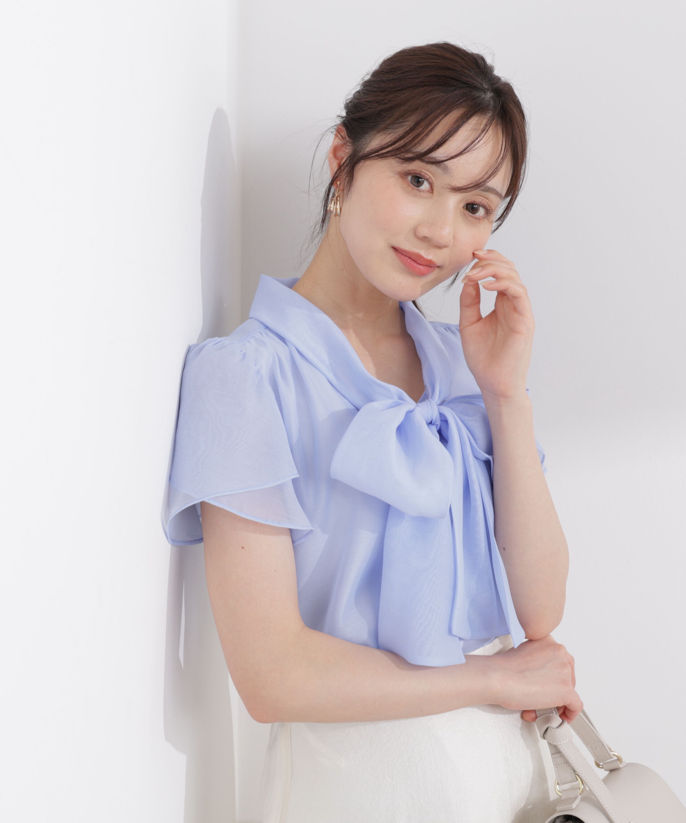 PROPORTION BODY DRESSING「チューリップ袖リボンブラウス 26SS」|シャツ・ブラウス|