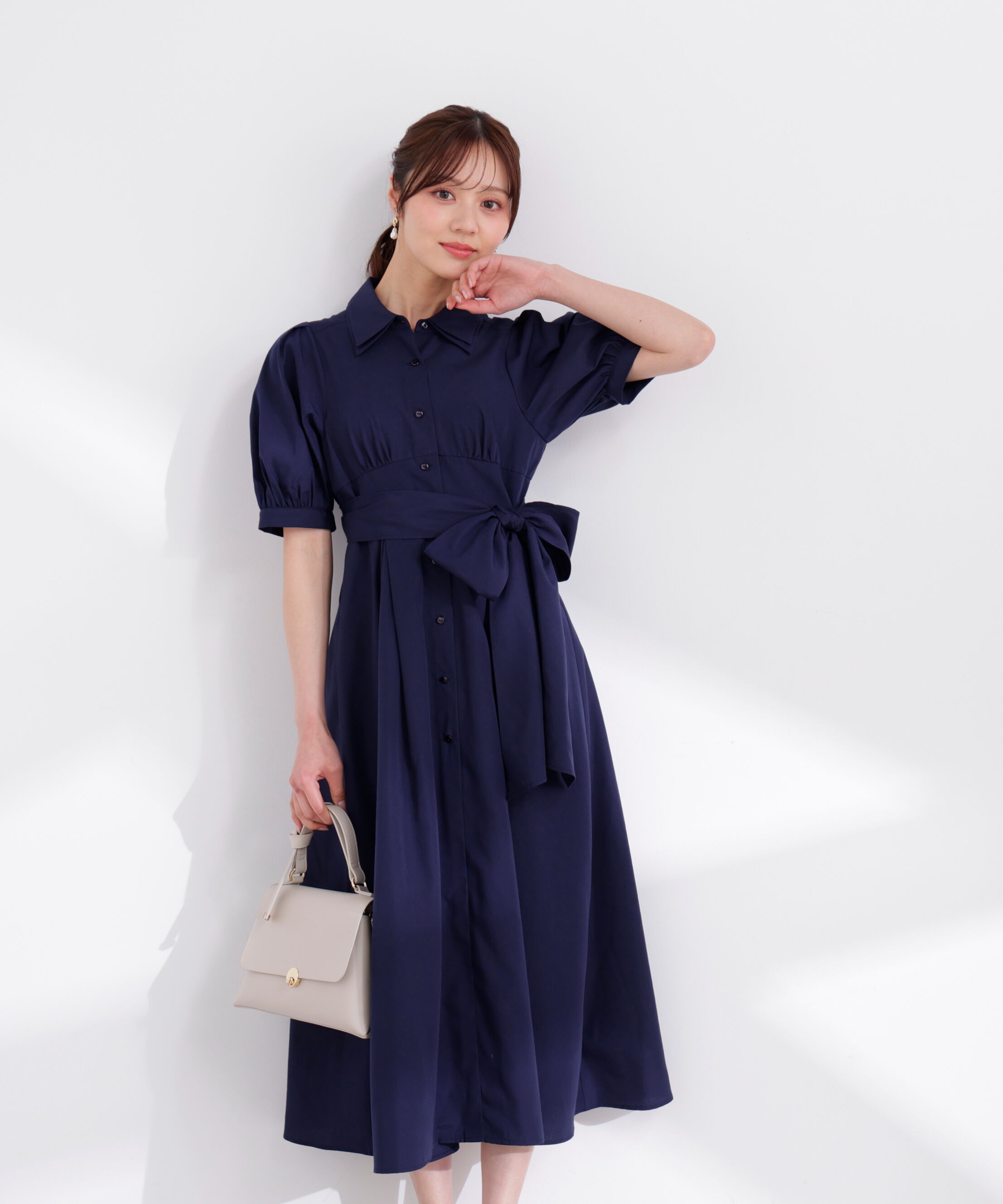 PROPORTION BODY DRESSING「レイヤードカラーシャツワンピース 26SS」|ワンピース|