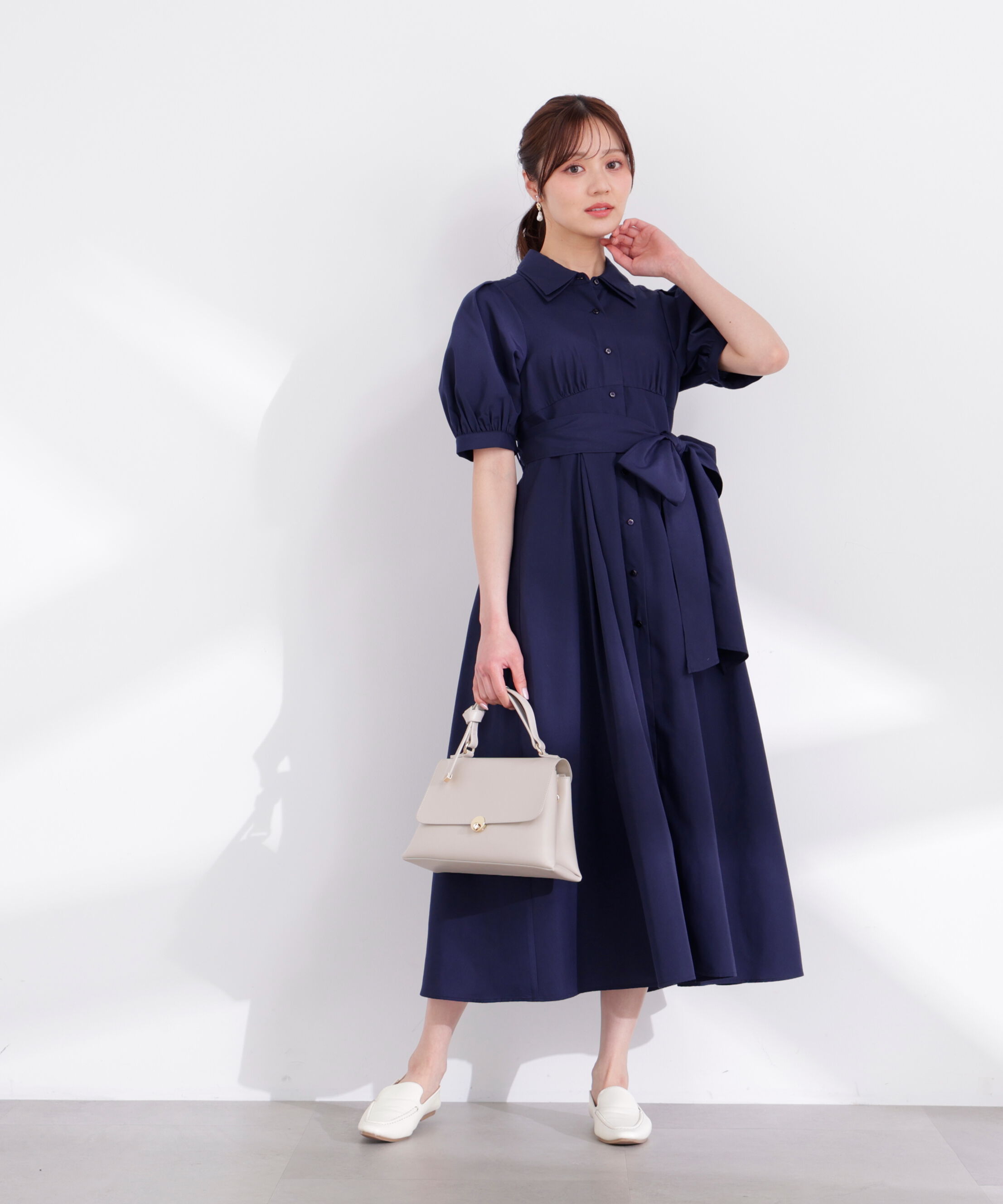 PROPORTION BODY DRESSING「レイヤードカラーシャツワンピース 26SS」|ワンピース|