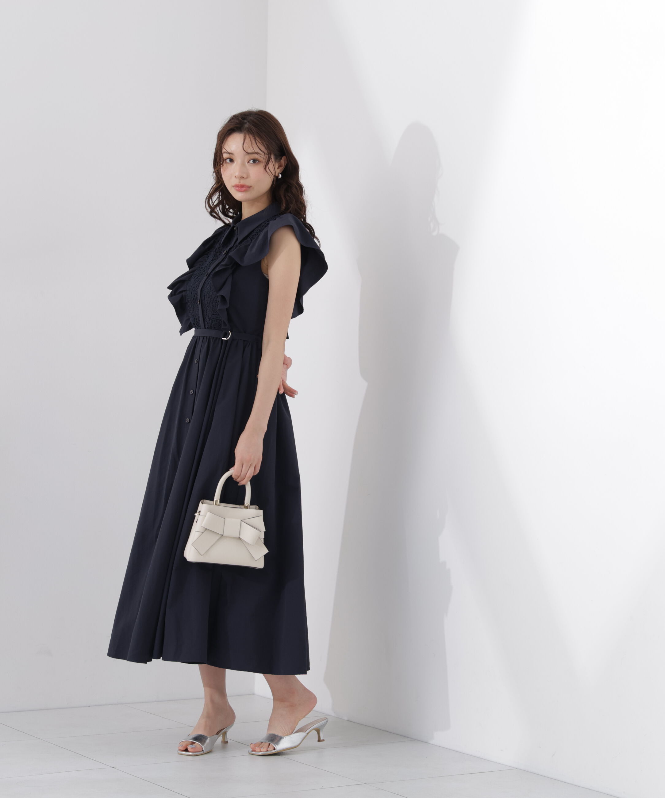PROPORTION BODY DRESSING「＜中川紅葉さん着用＞フロントレースシャツワンピース」|ワンピース|