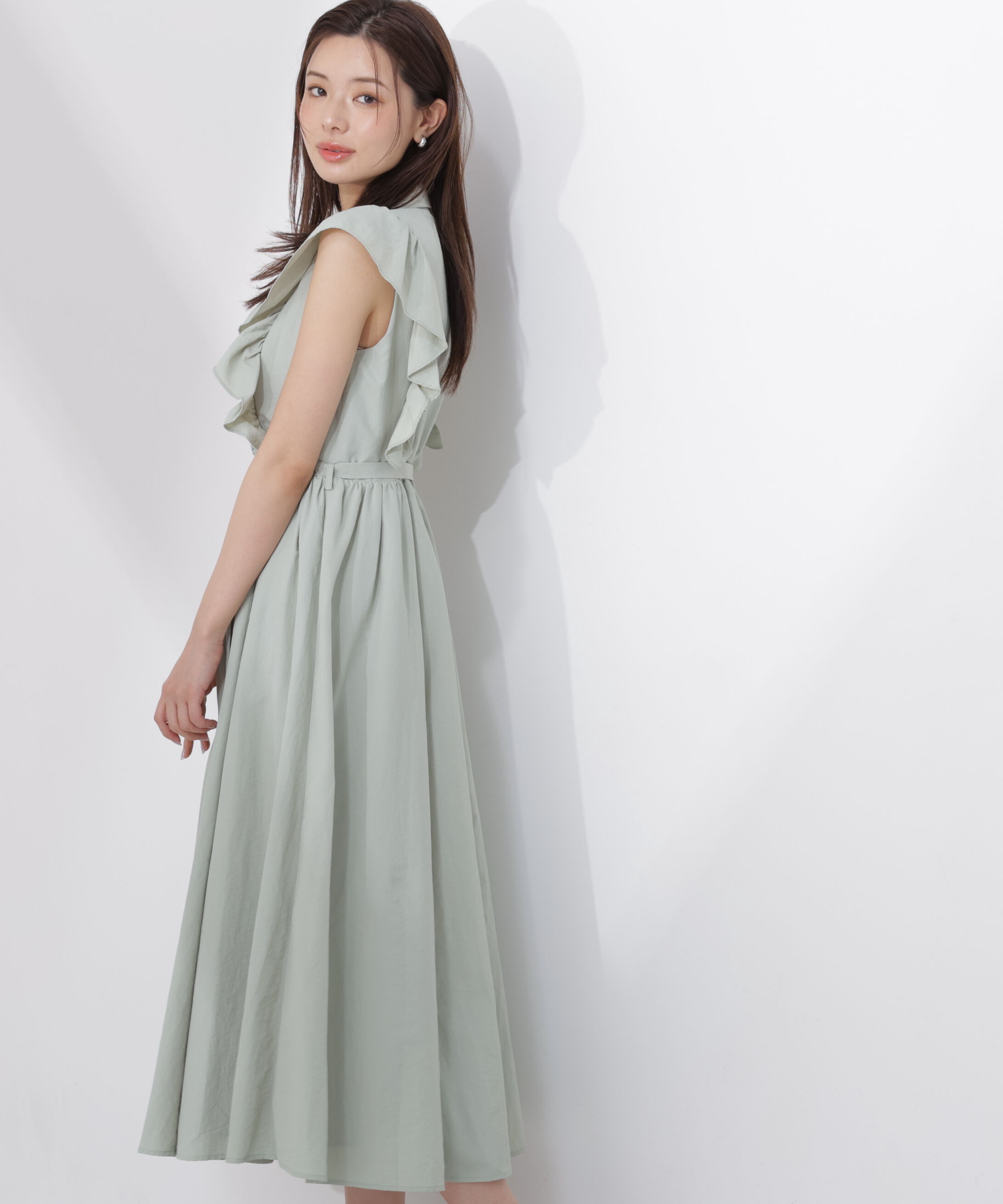 PROPORTION BODY DRESSING「＜中川紅葉さん着用＞フロントレースシャツワンピース」|ワンピース|