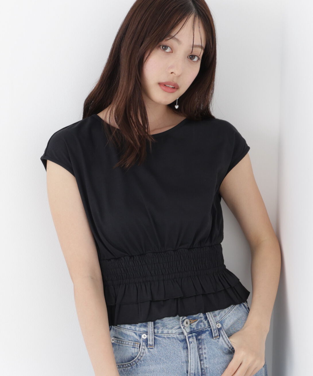 PROPORTION BODY DRESSING「ウエストギャザーカットトップス」|Tシャツ・カットソー|