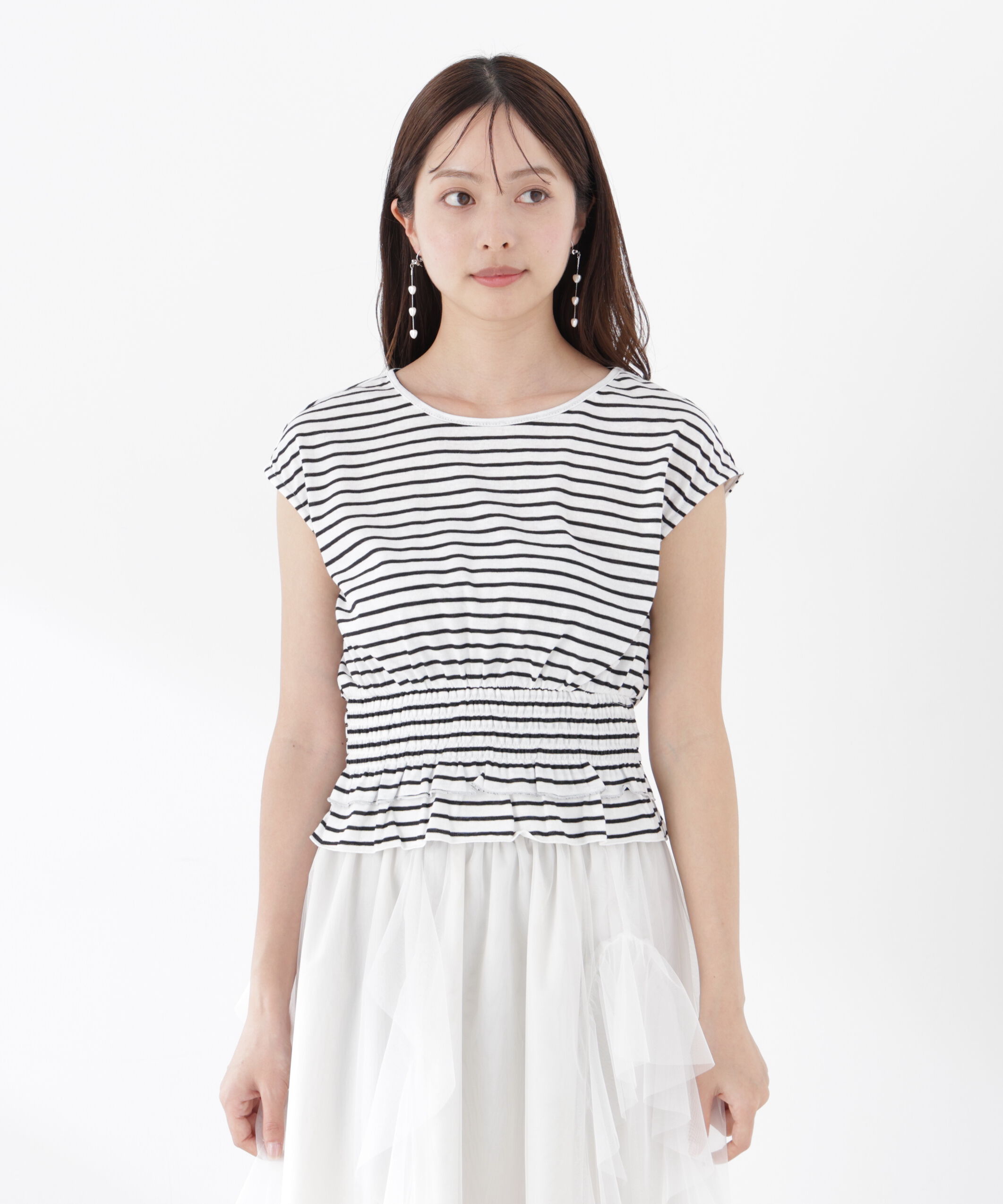 PROPORTION BODY DRESSING「ウエストギャザーカットトップス」|Tシャツ・カットソー|
