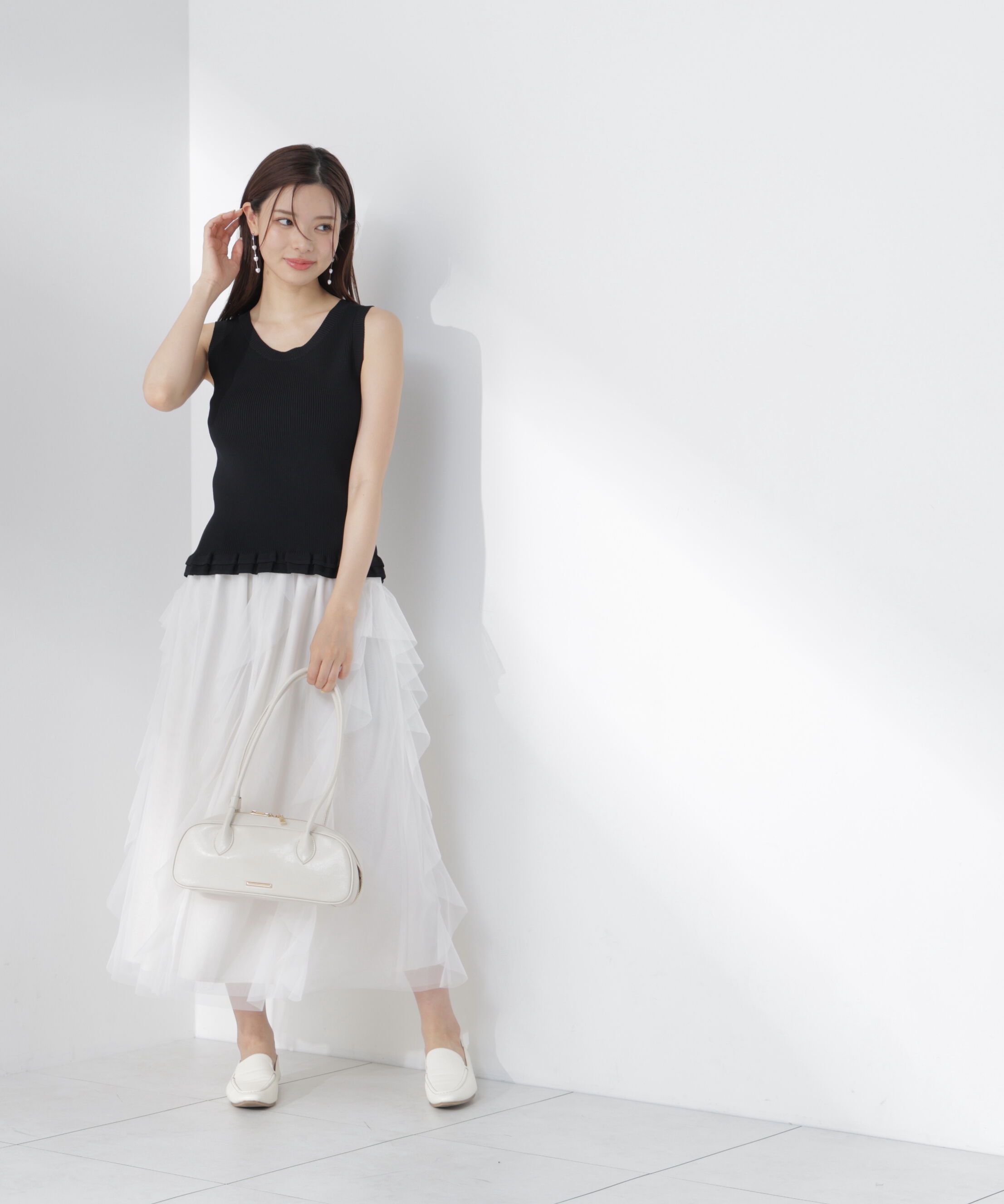 PROPORTION BODY DRESSING「裾フリルニットトップス」|ニット・セーター|