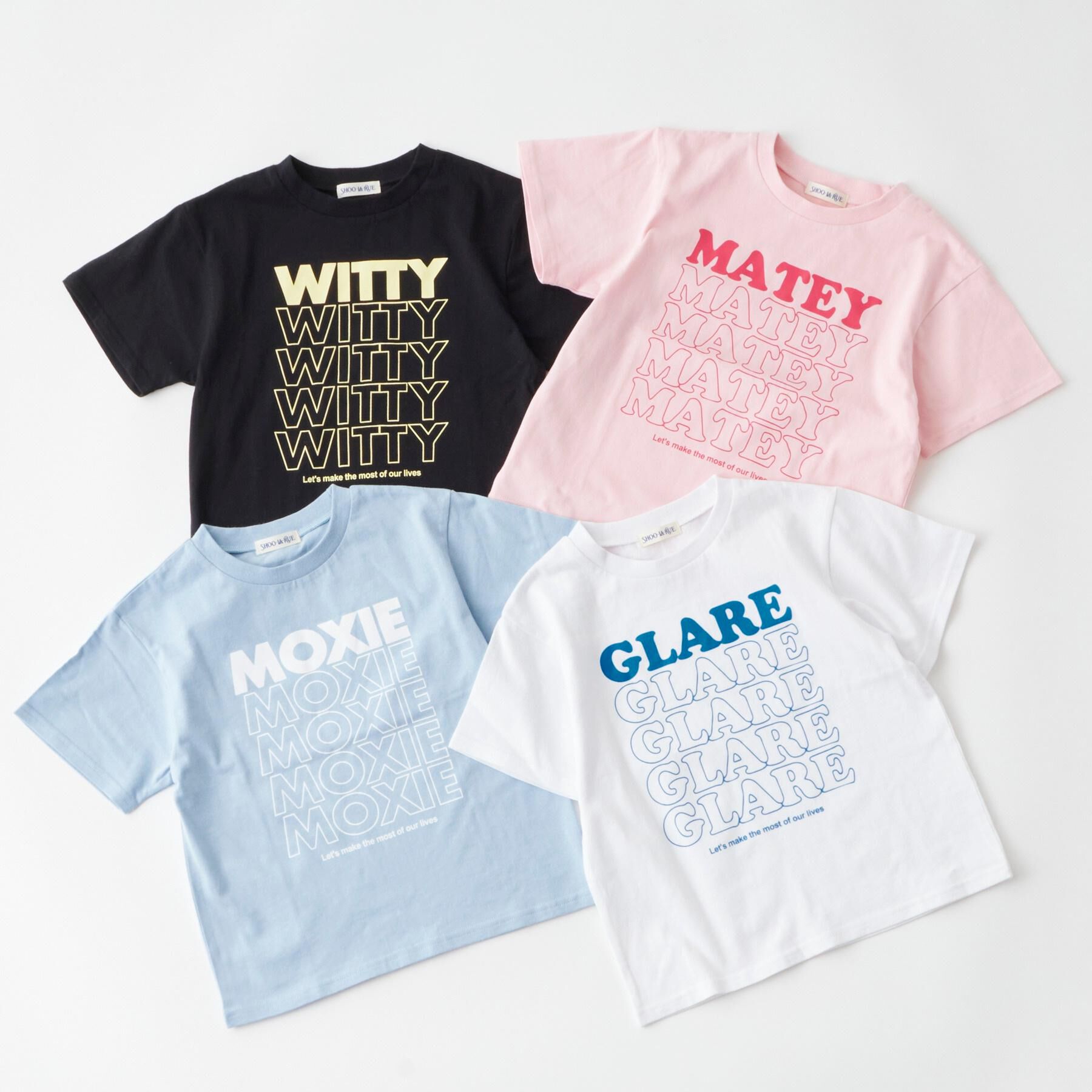 SHOO･LA･RUE「【100-150cm】プリントロゴTシャツ」|Tシャツ・カットソー|