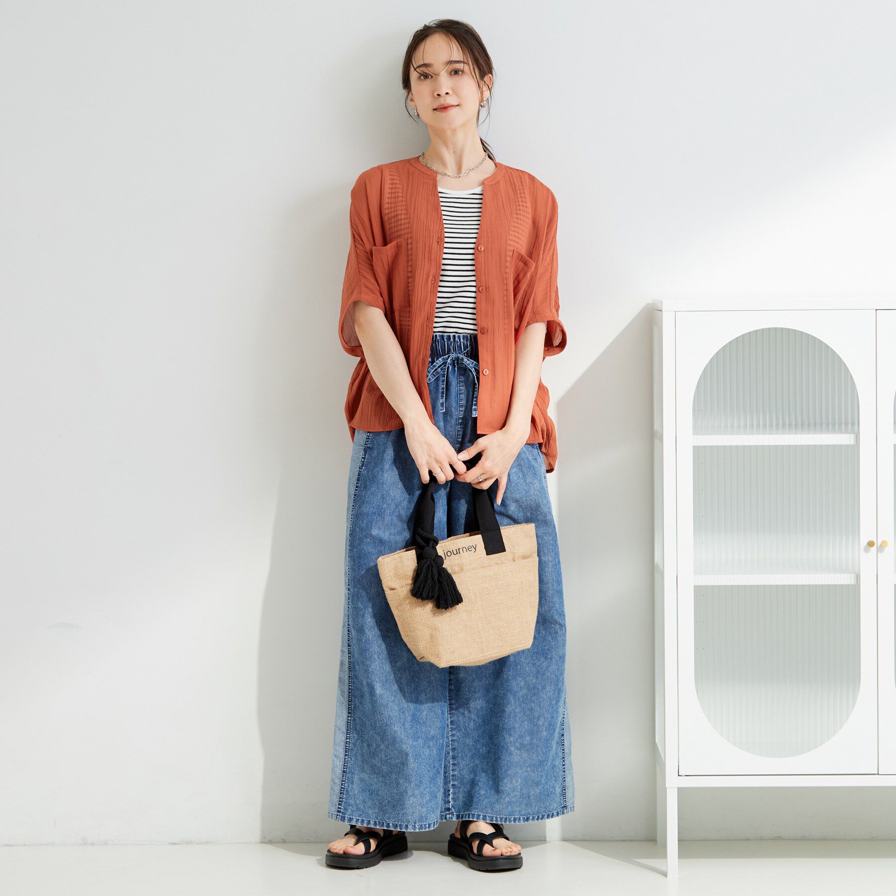 SHOO･LA･RUE「【洗濯機可/選べる6色】程よいシアー感が涼し気 ゆったりワッシャードルマンブラウス」|シャツ・ブラウス|