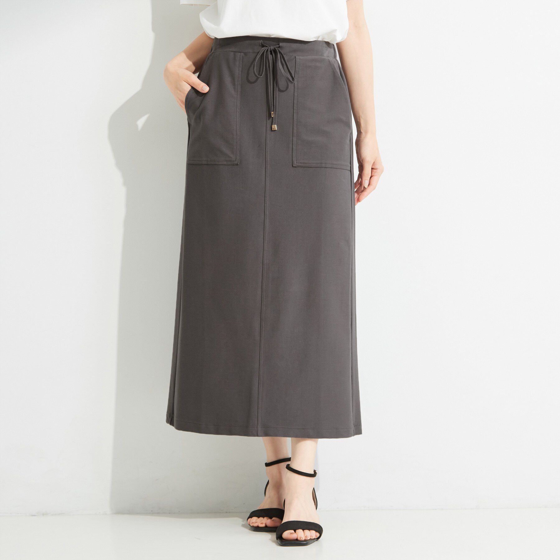 SHOO･LA･RUE「ツイル調ストレッチベイカースカート」|スカート|
