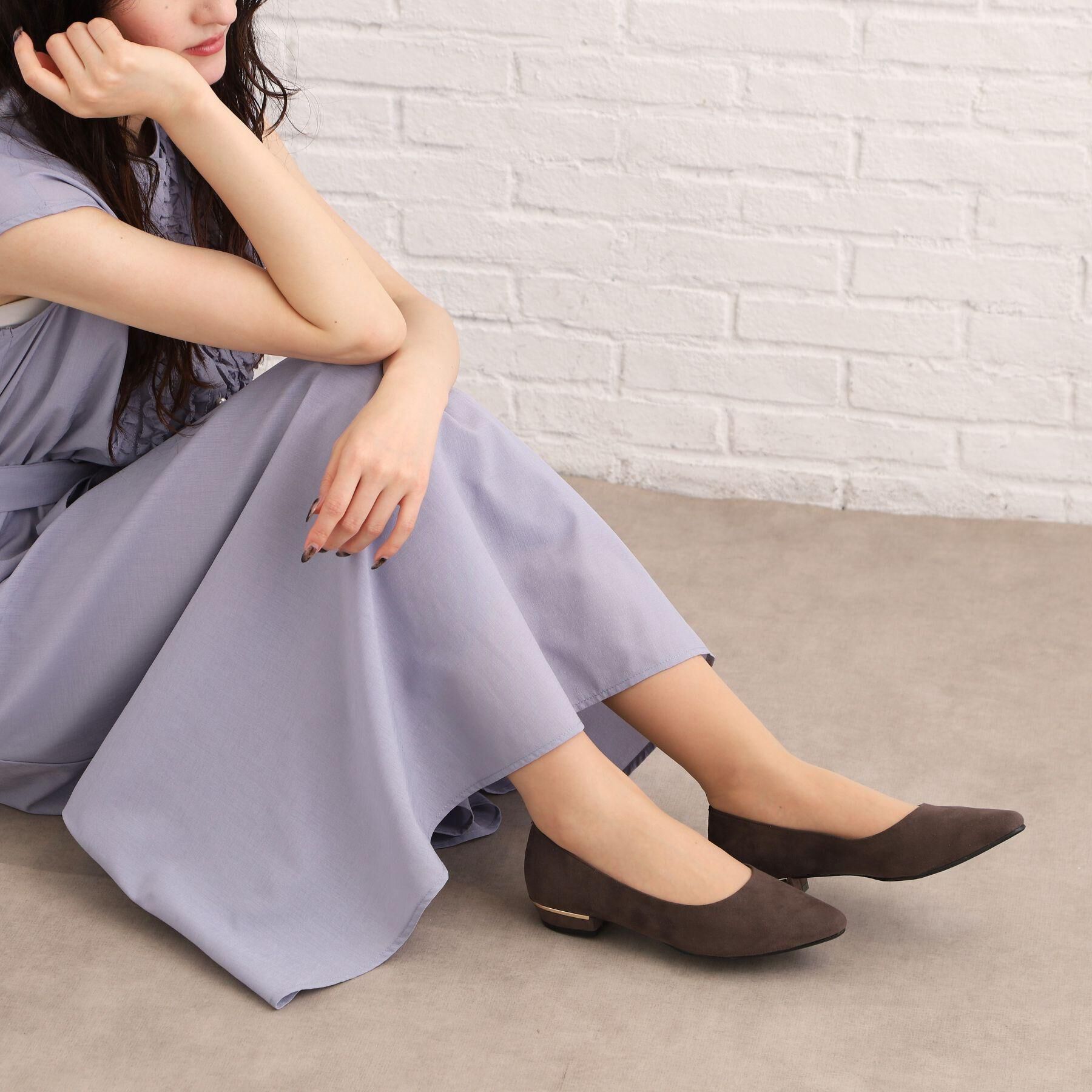 ESPERANZA「《定番》晴雨兼用クッションフラットパンプス」|パンプス|