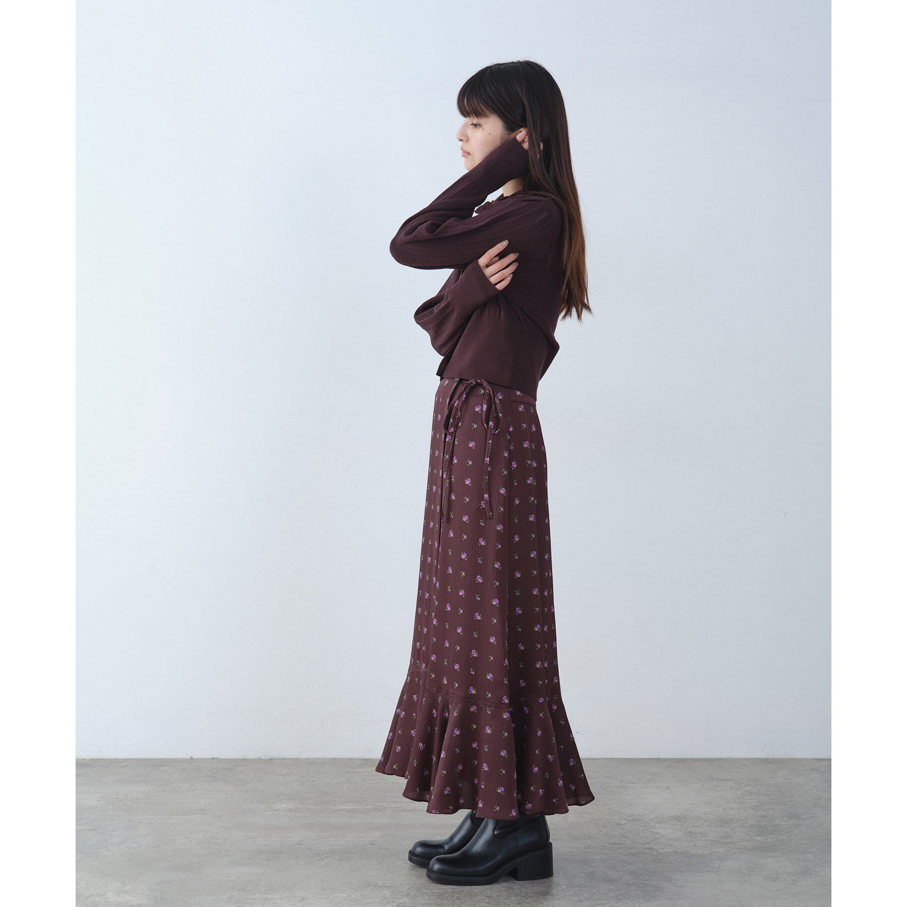 CODE A「blooming flower wrap skirt」|スカート|