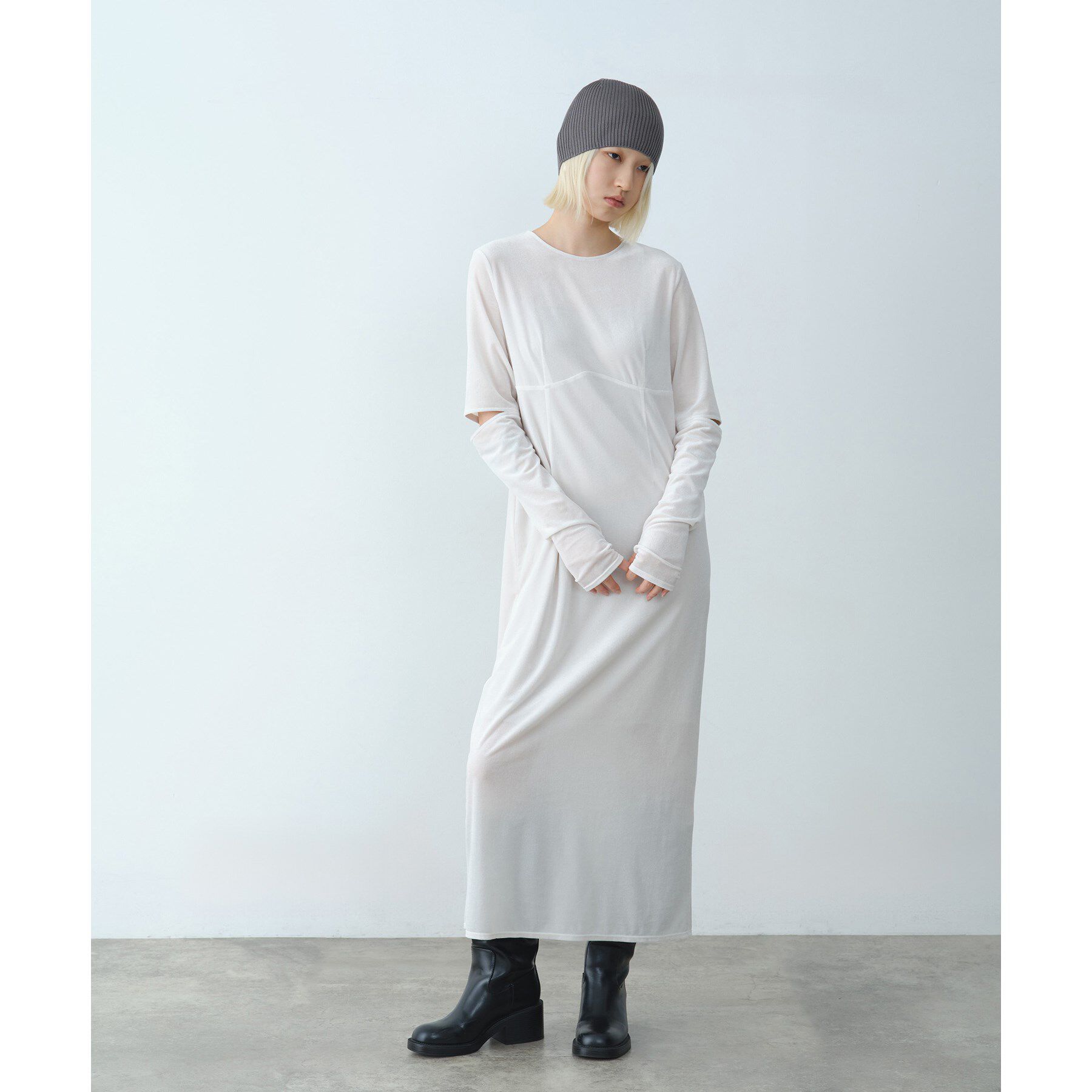 CODE A「velvet open back dress」|ワンピース|