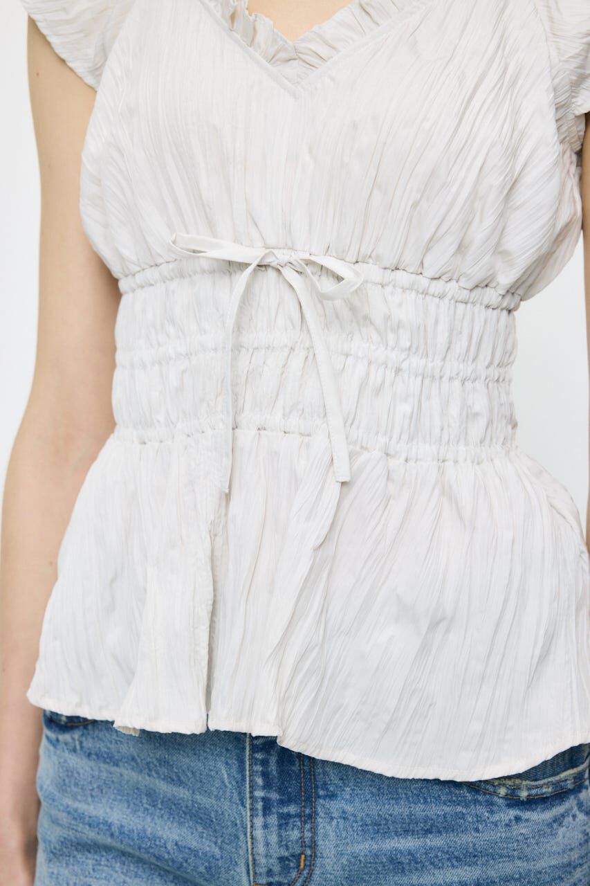 MOUSSY「WRINKLE RUFFLE SLEEVE ブラウス」|シャツ・ブラウス|