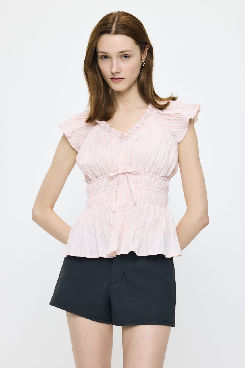 MOUSSY「WRINKLE RUFFLE SLEEVE ブラウス」|シャツ・ブラウス|