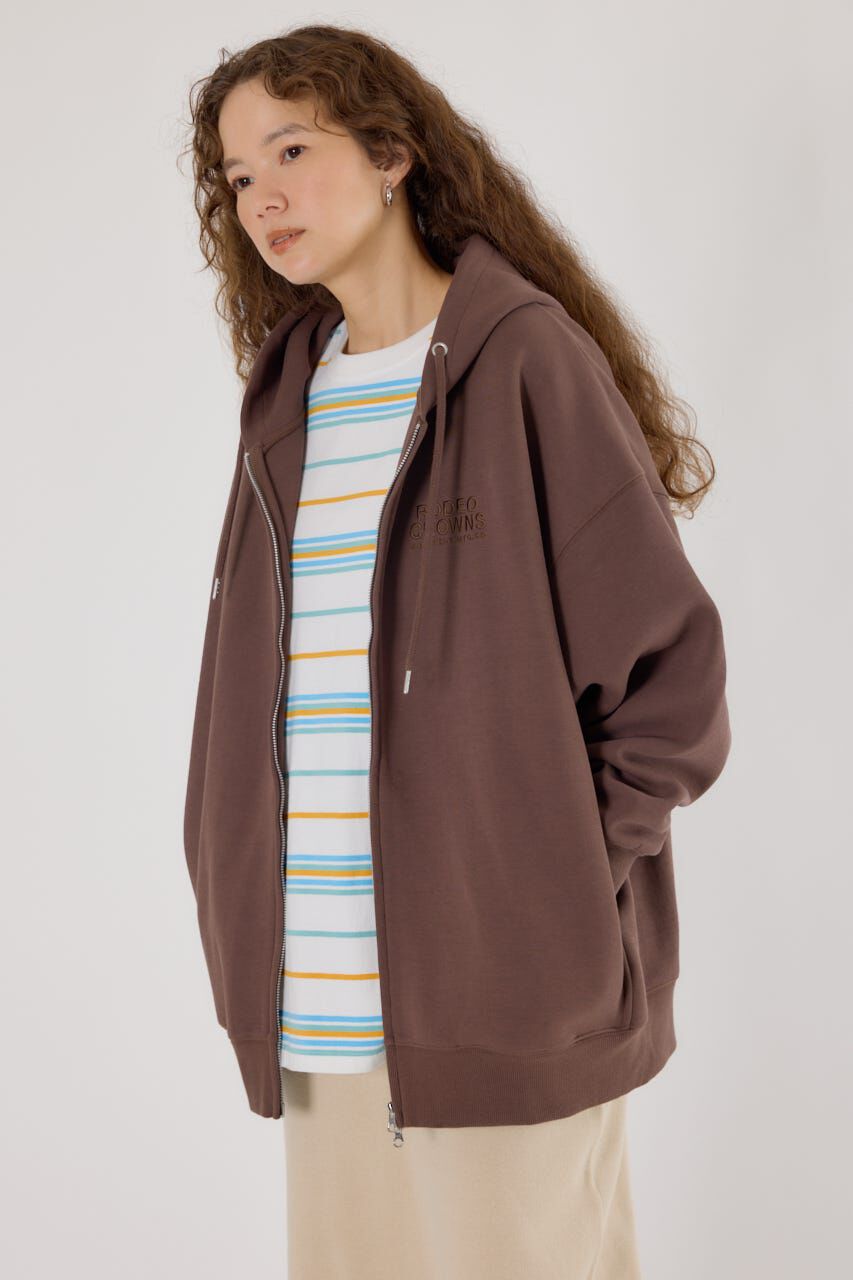 RODEO CROWNS「エンボスBIG ZIPパーカー」|パーカー|