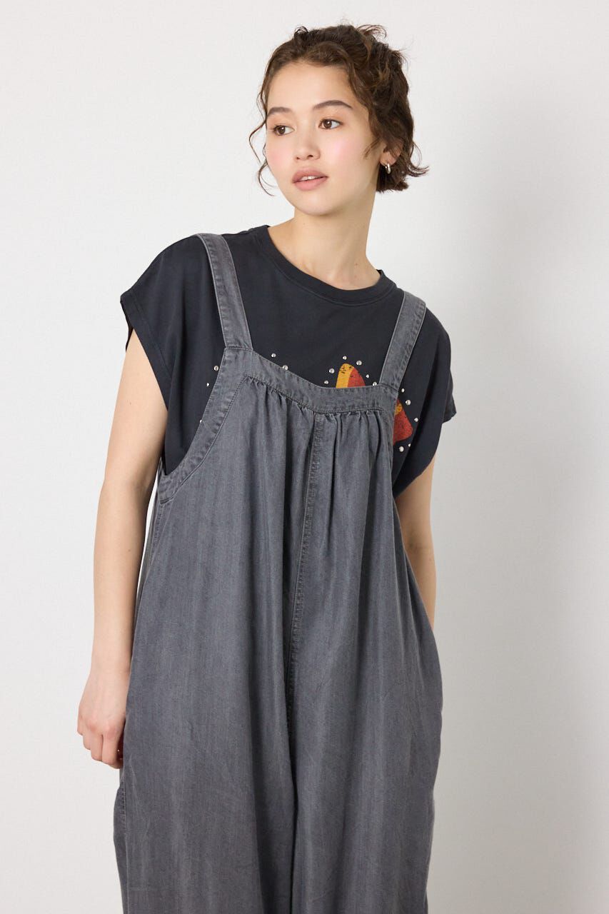 RODEO CROWNS「Thickness DENIMギャザーサロペット」|その他|