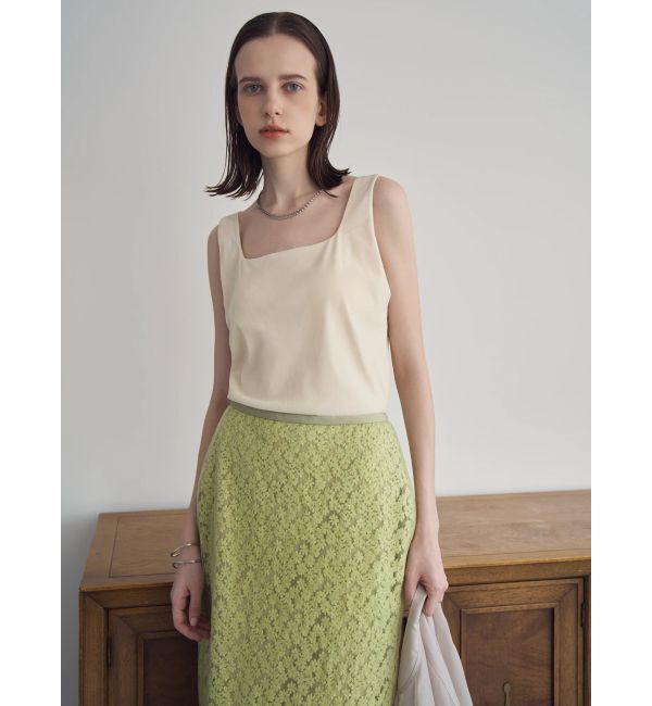 ELENDEEK「FROCKY TULLE PAD TANK」|タンクトップ|