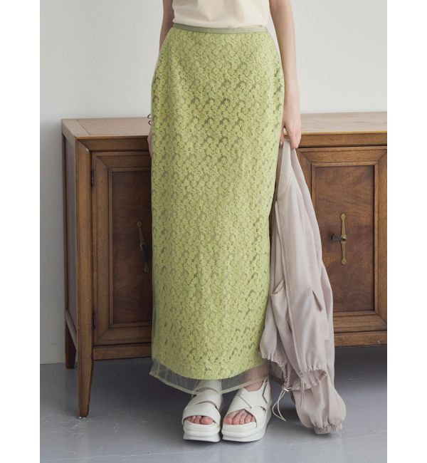 ELENDEEK「EMBROIDERY I-LINE SK」|スカート|