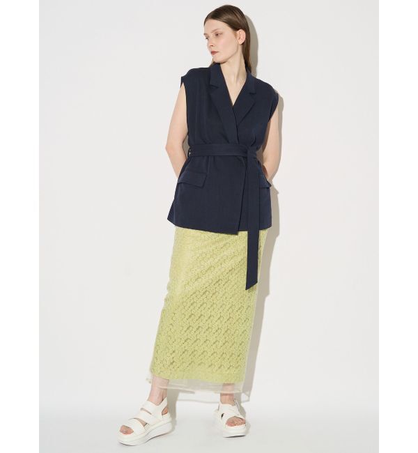 ELENDEEK「EMBROIDERY I-LINE SK」|スカート|