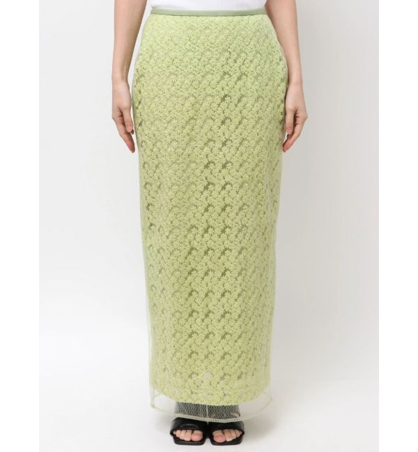 ELENDEEK「EMBROIDERY I-LINE SK」|スカート|