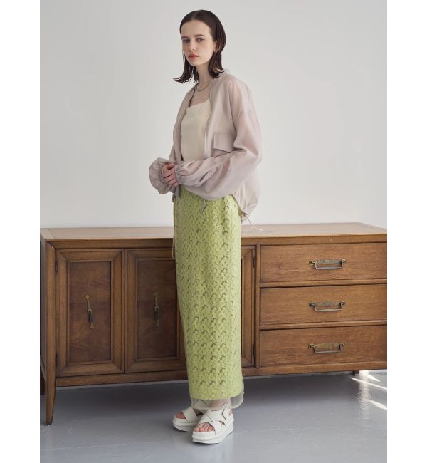 ELENDEEK「EMBROIDERY I-LINE SK」|スカート|