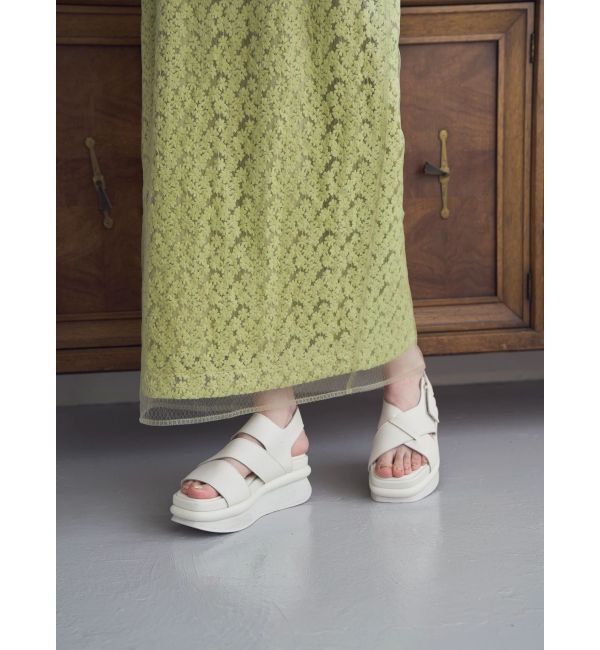 ELENDEEK「EMBROIDERY I-LINE SK」|スカート|