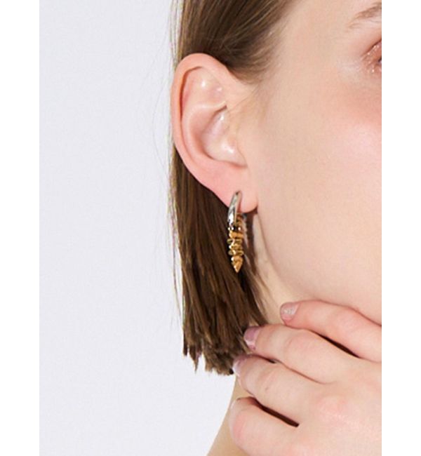 ELENDEEK「METAL BEADS HOOP PIERCE」|ピアス|