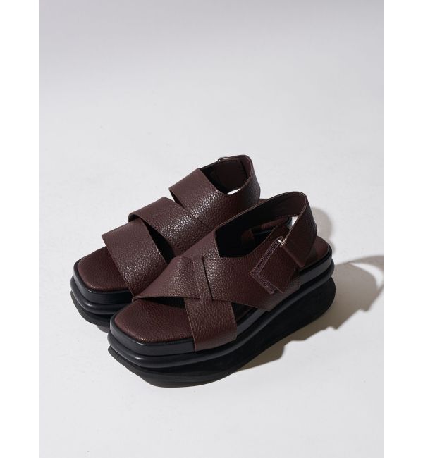 ELENDEEK「ASYME BELT SANDAL」|サンダル|ブラウン