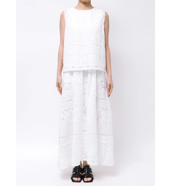 ELENDEEK「LACE LAYERED OP」|ワンピース|