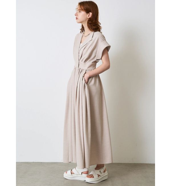 ELENDEEK「OPEN COLLAR SHIRT OP」|ワンピース|