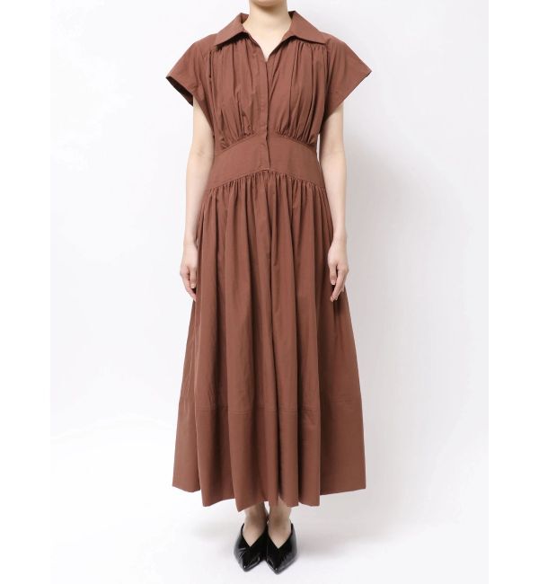 ELENDEEK「ROUND SLEEVE GATHER OP」|ワンピース|