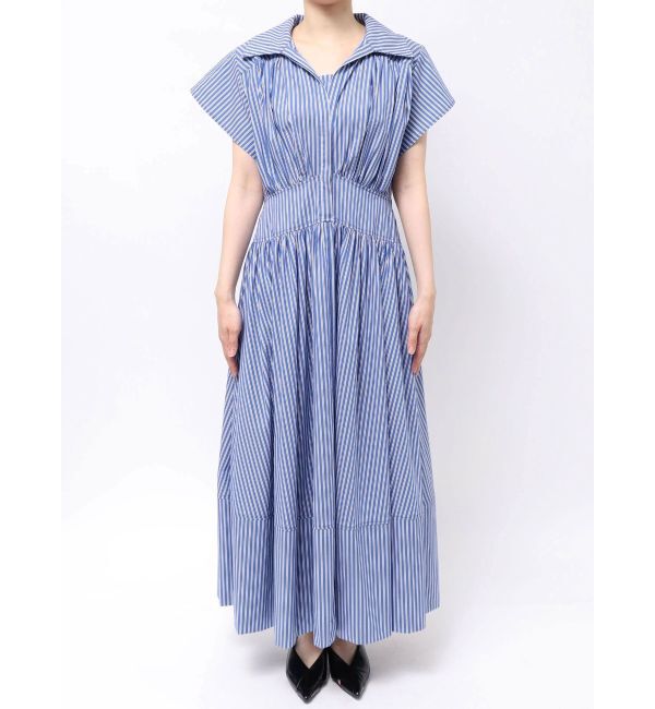 ELENDEEK「ROUND SLEEVE GATHER OP」|ワンピース|