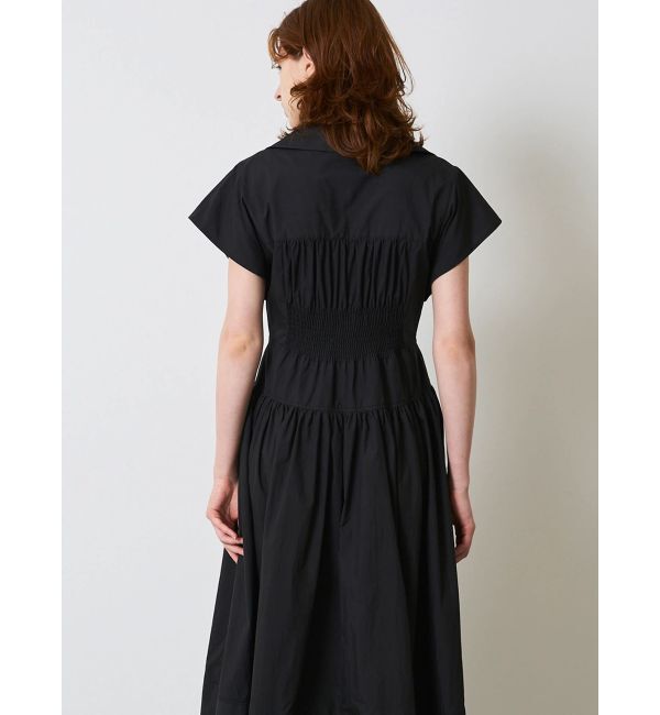 ELENDEEK「ROUND SLEEVE GATHER OP」|ワンピース|