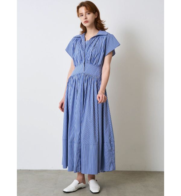 ELENDEEK「ROUND SLEEVE GATHER OP」|ワンピース|ミックス